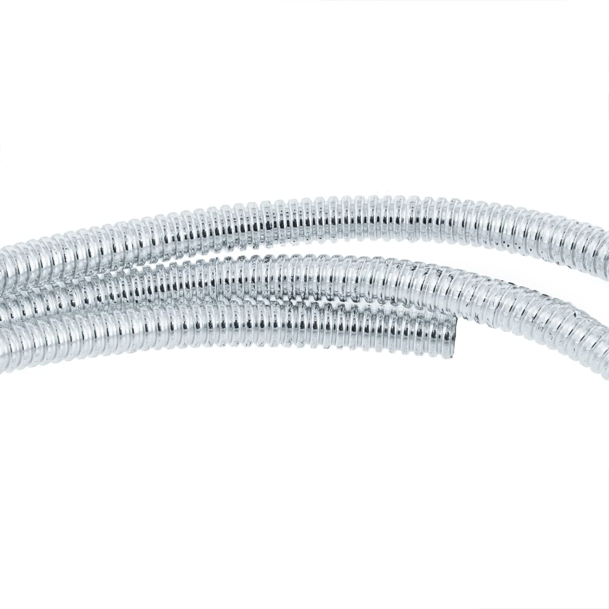 United Pacific 34804 72-Inch Long     Diameter Chrome Wire Loom, Corrugated Polypropene Construction, Crush & Abrasion Resistant