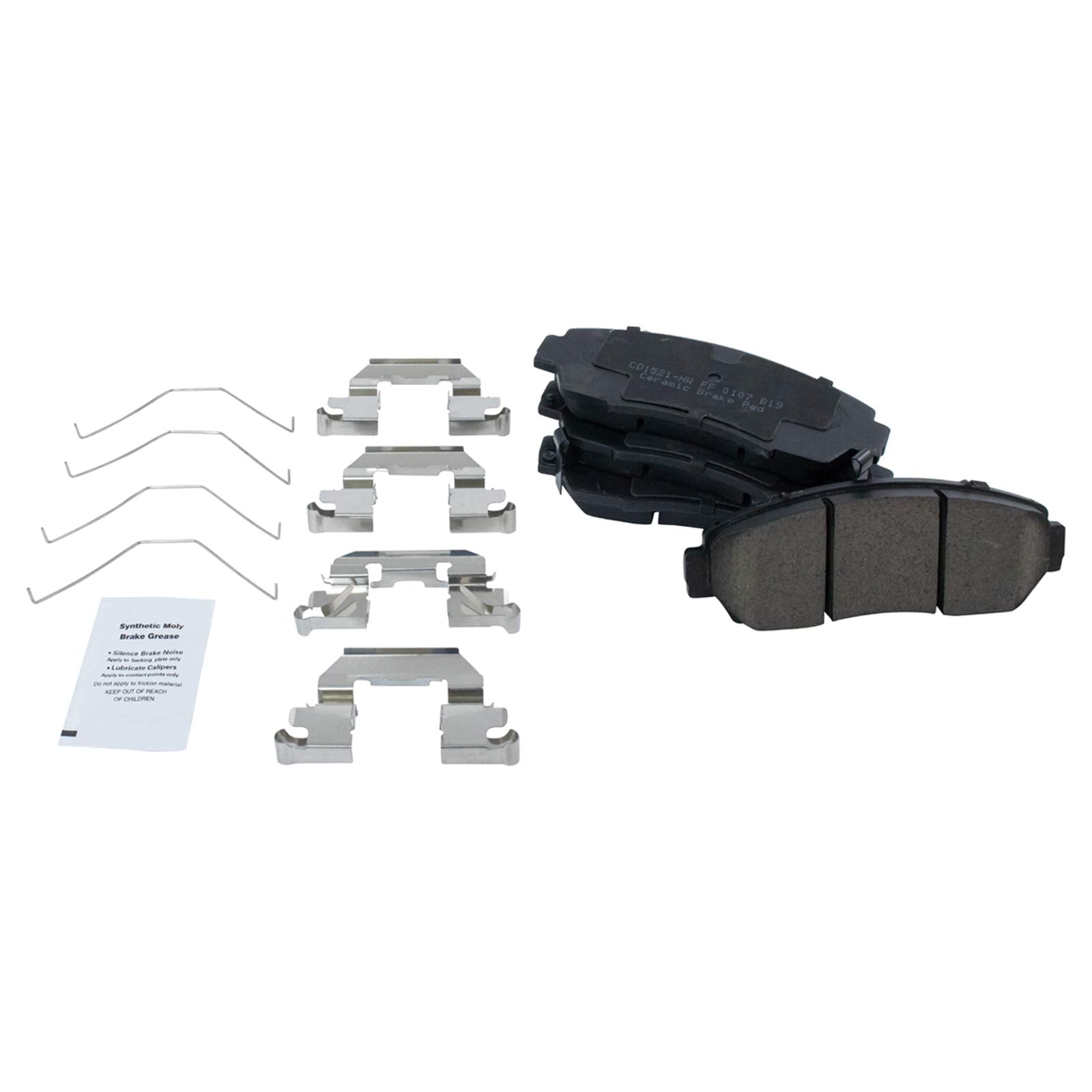 Trq Front And Rear Brake Pad & Rotor Kit Brake Pads Brake Rotor Ceramic Compatible With 2019-2020 Acura Rdx