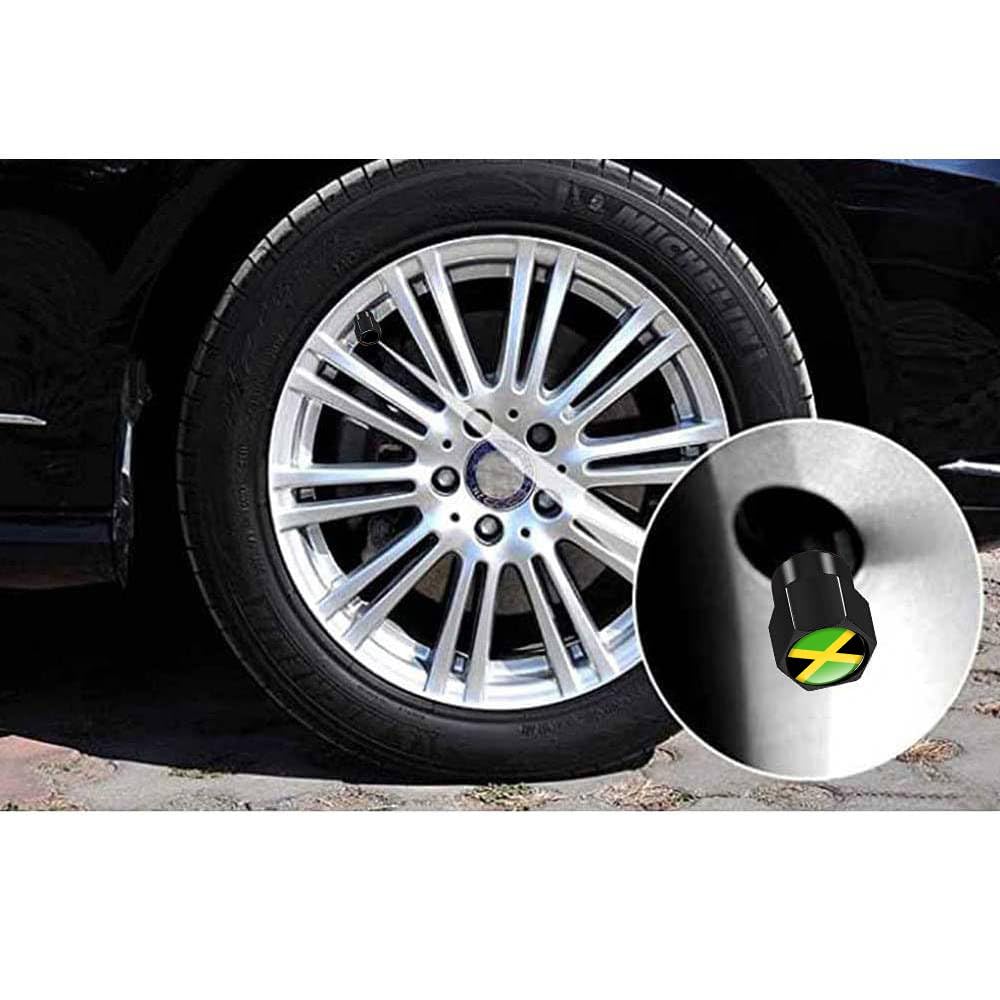 4Pcs Tire Valve Stem Caps Explosion Valve Cover Aluminum Alloy Compatible With Car Truck Suv Jamaica Car Accessories
