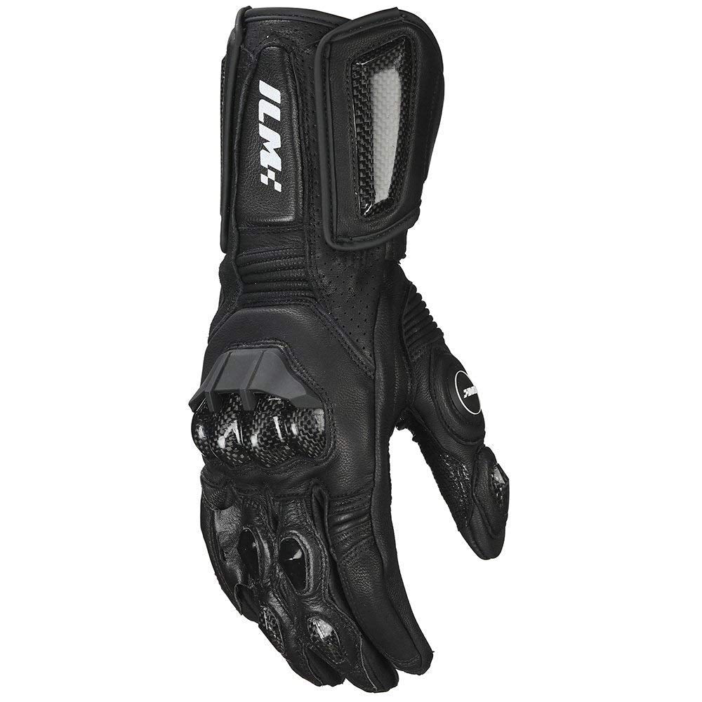 Ilm Air Flow Leather Motorcycle Gloves For Men And Women Model-Grc01L (Xxl, Black-Long)