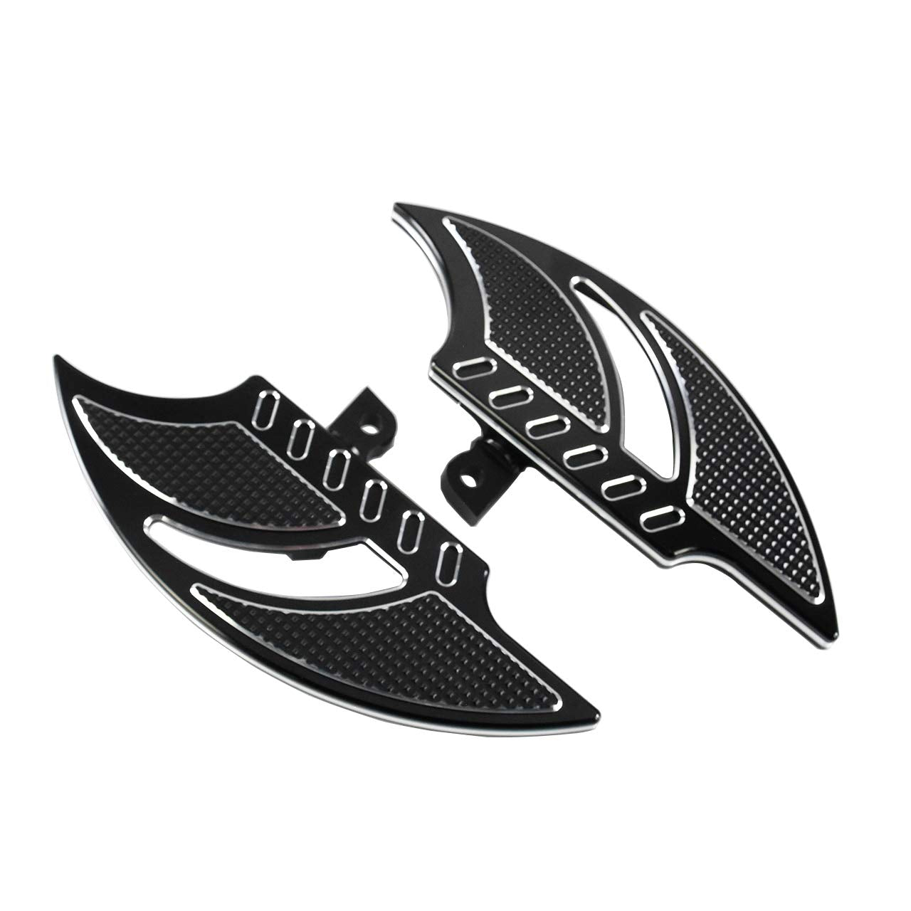 HDBUBALUS Motorcycle Floorboards Aluminum Male Mount Foot Pegs Floor Board Black Fit for Harley Touring Electra Glide Road Glide
