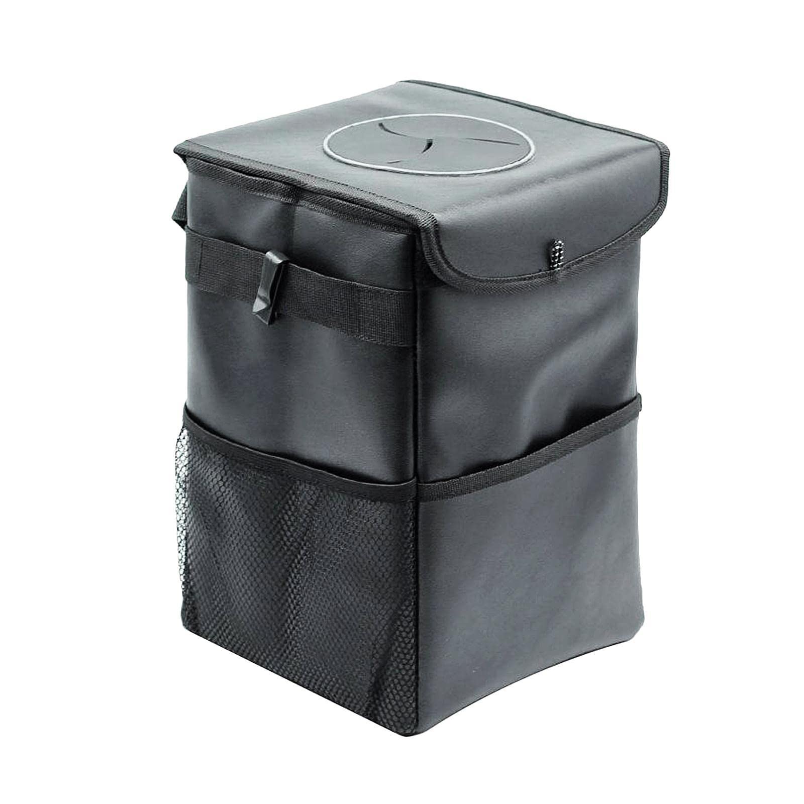 THE STYLE SUTRA Automotive Hanging Car Trash Can With Lid Trash Bag Trash Bin L 12X8X8 Inch | 1 X Car Trash Bag