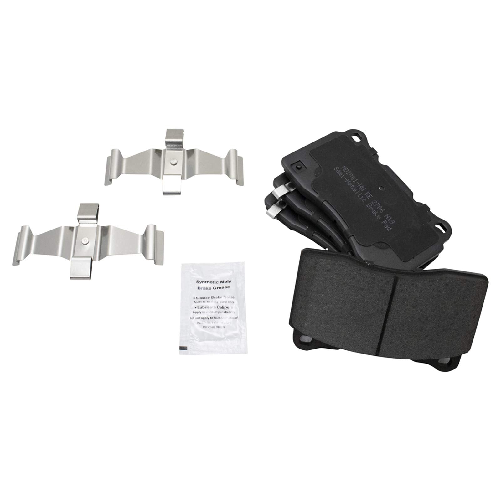 Trq Front Brake Pad & Rotor Kit Brake Pads Brake Rotor Semi-Metallic Compatible With 2004-2007 Volvo S60 V70
