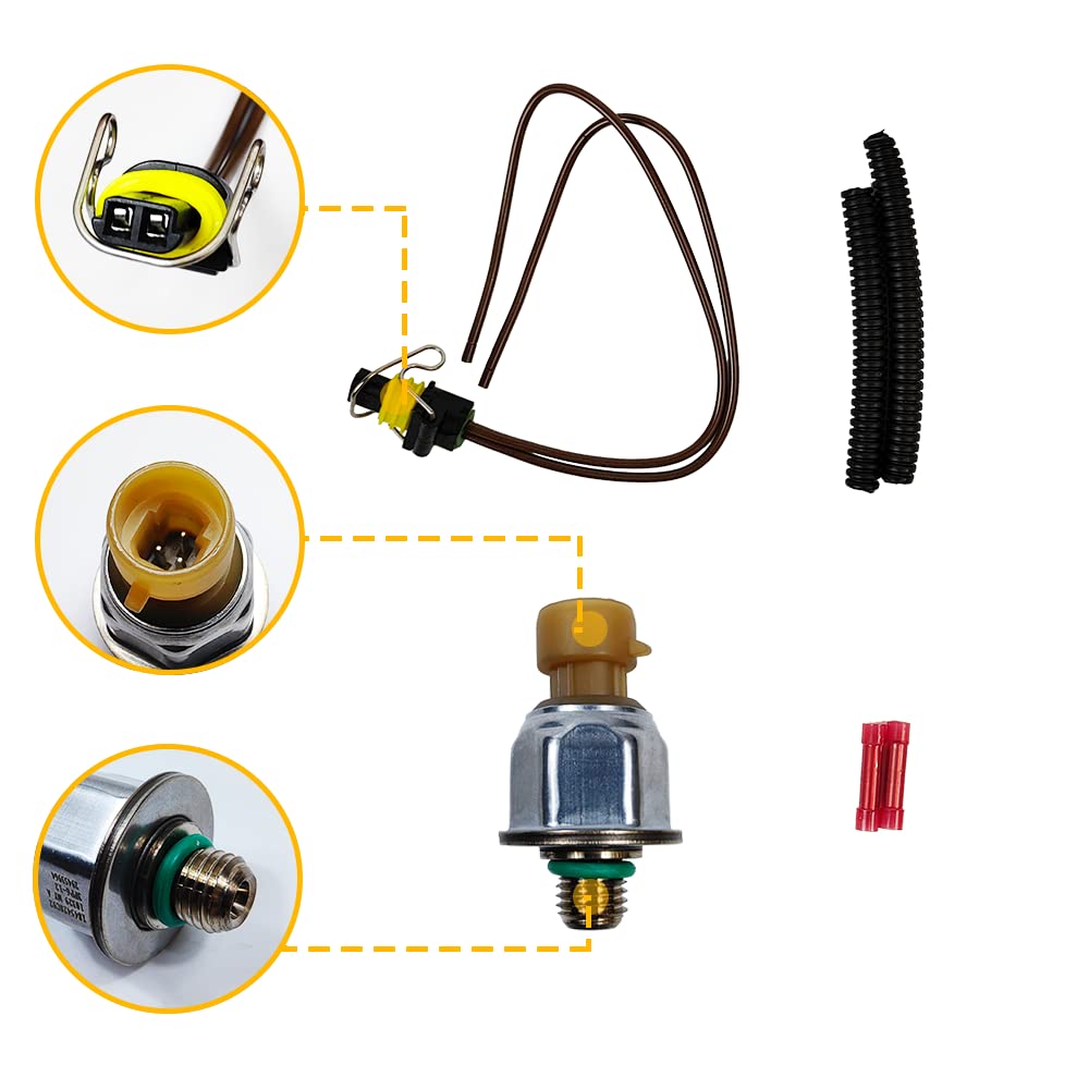 LLNSEAUTO 6.0 IPR Valve with ICP Sensor & Pigtail - Replacement for 2003-2010 F250-F550, E450 Super Duty, Brass, Model