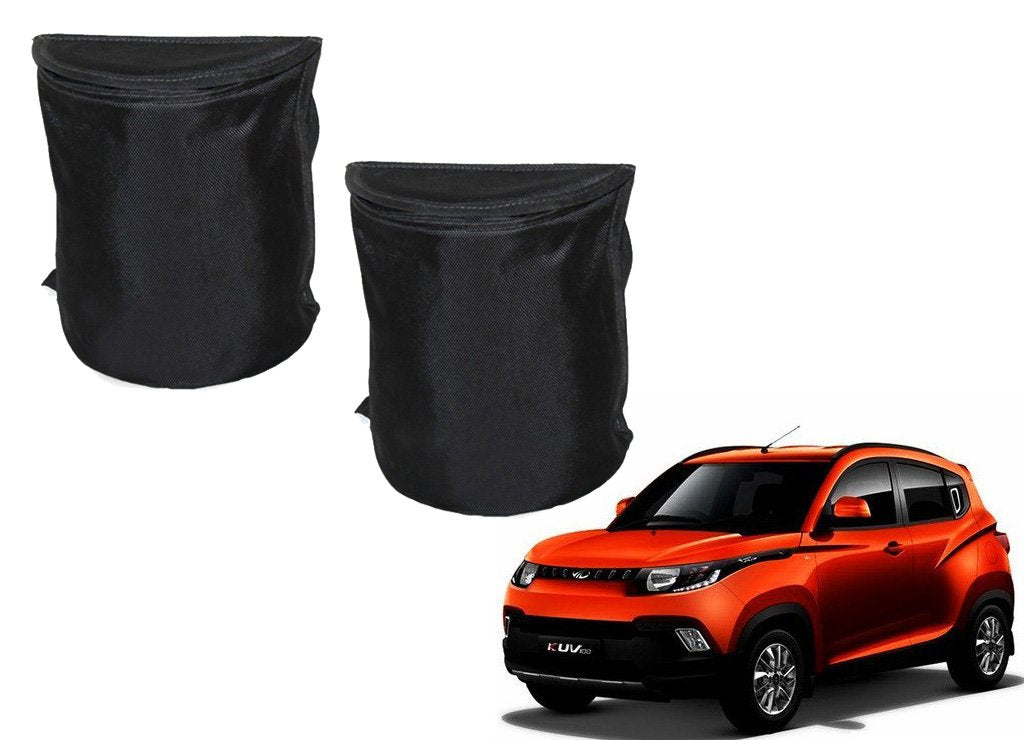Kozdiko Semi Cylindrical Car Dustbin Set of 2 Pcs for Mahindra Kuv 100