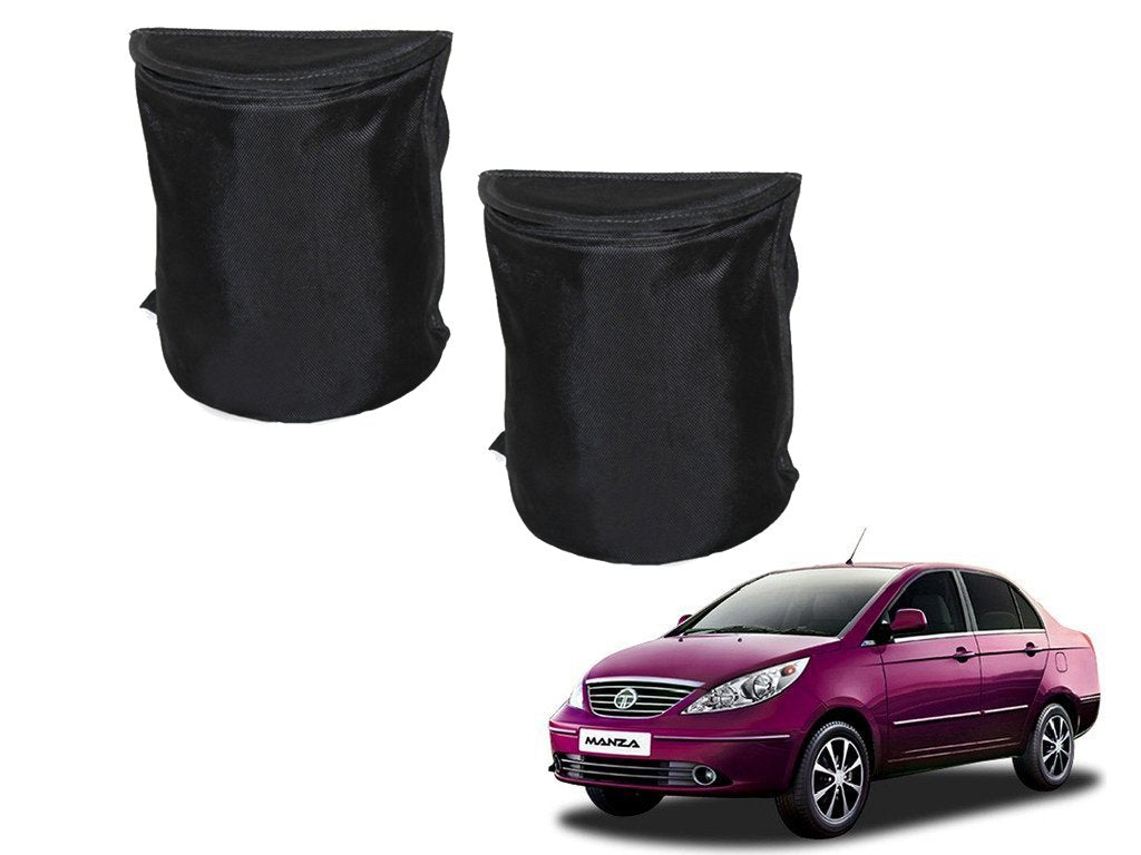 Kozdiko Semi Cylindrical Car Dustbin Set of 2 Pcs for Tata Manza