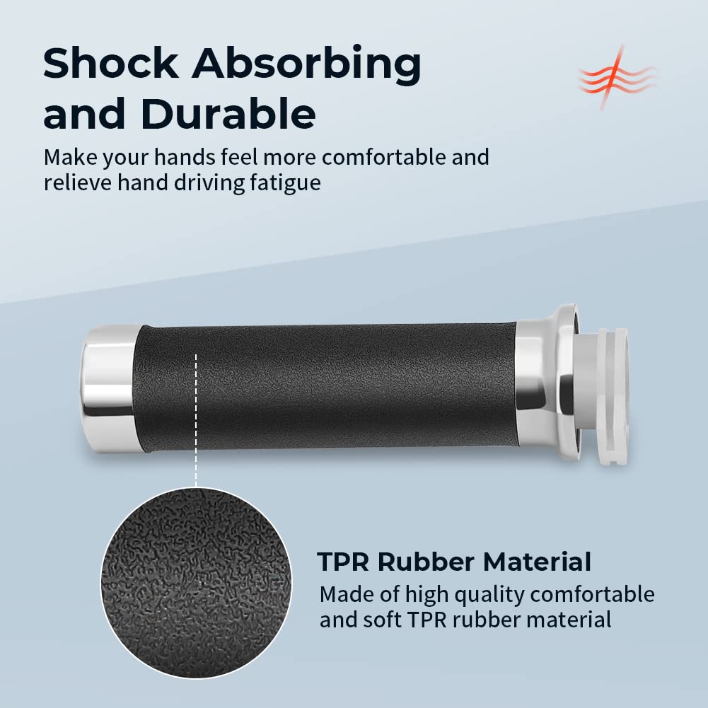 Foruly Grip Throttle Tube Replace for Honda OEM:53145-MM8-000, 25mm Right Grip Dual Throttle Tube & Left Handlebar Grip Suitable