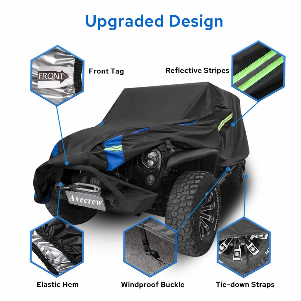 Avecrew Car Cover Custom Fit For Honda Crv, Waterproof All Weather Full Exterior Cover Rain Snow Uv Protection Cover With Side D