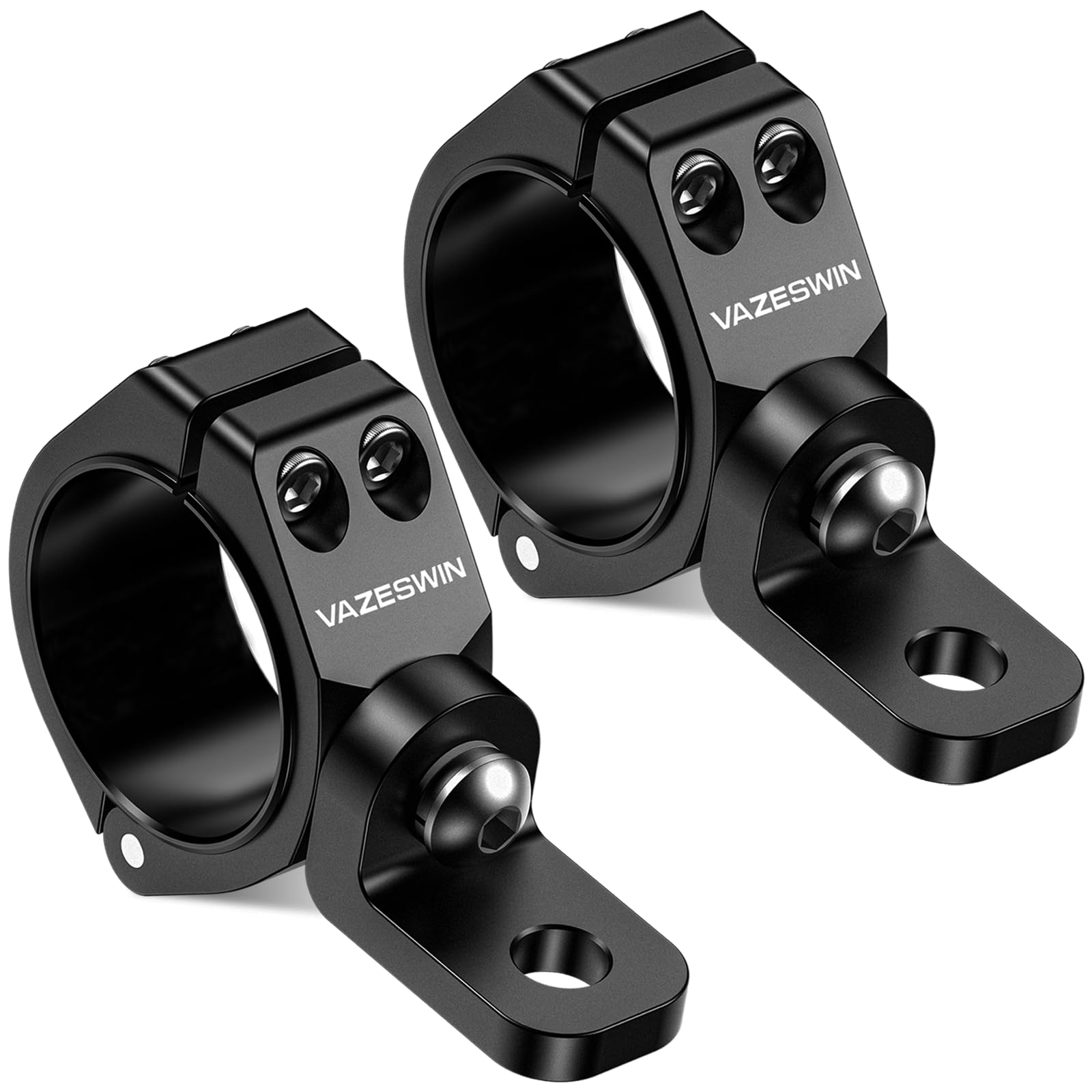 VAZESWIN 2PCS Thickened UTV Whip Light Mount, Solid Aluminium Alloy UTV Flag Mount, Heavy Duty Light Bar Mounting Bracket 360 Ro