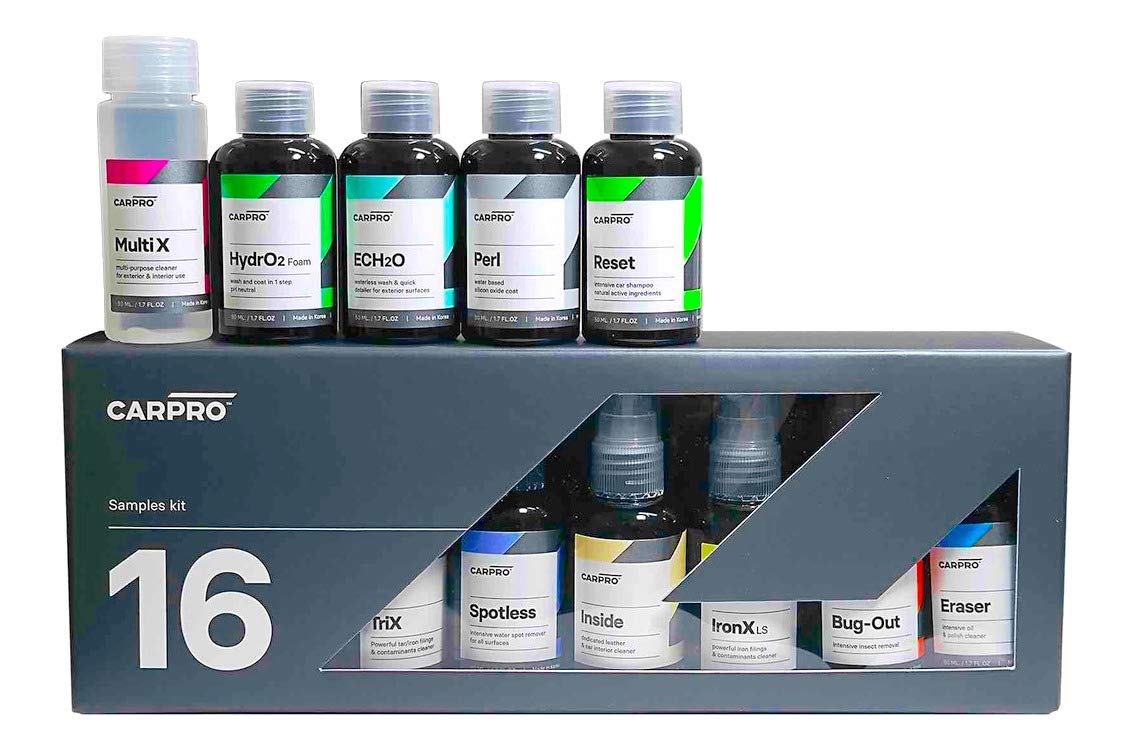 Carpro Cube Box Sampler - 16 Products In 50Ml Sizes - Reload, Ironx, Reset, Bug-Out, Ech2O, Elixir, Perl, Tarx, Inside, Trix, Spotless, Multi X, Fogfight, Hydroo2, Eraser