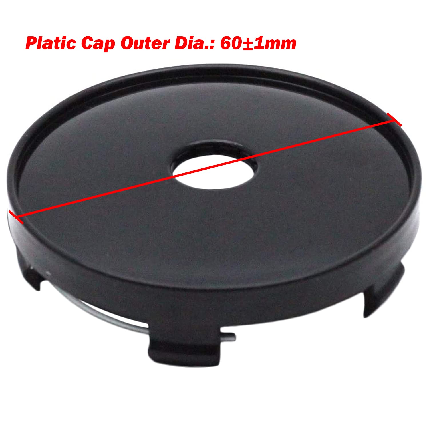 Autut 4 Pcs 60Mm Automotive Wheel Center Hub Cap Plastic Snap In Type Wheel Hub Cover