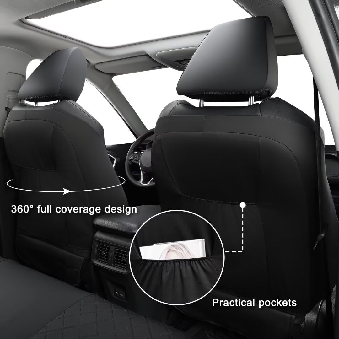 GIANT PANDA Custom Fit 2 Pack Front Car Seat Covers Fit for Toyota Corolla 2020 2021 2022 2023 2024 2025 SE, SE Apex,Nightshade,
