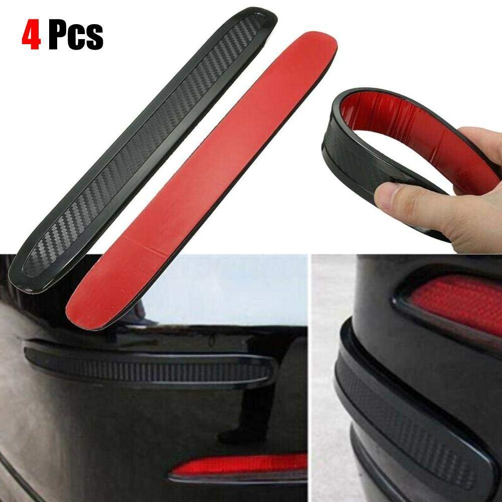 Sundan 4Pcs Black Anti-Collision Patch Bumper Guard Strip Anti-Scratch Bumper Protector Trim Universal For Cars Suv Pickup Truck