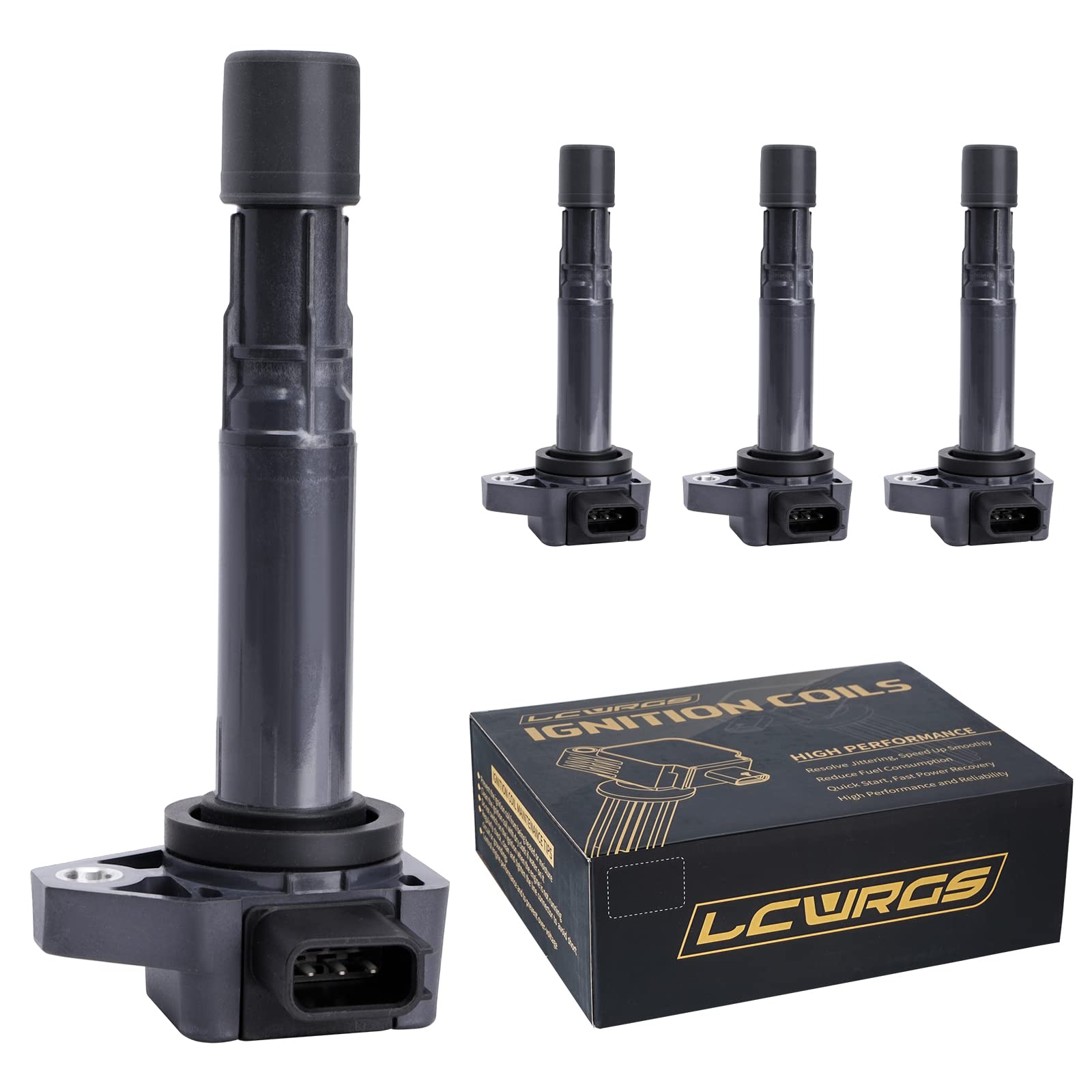 Set Of 4 Ignition Coil Packs Fits For L4 1.7L Honda Civic 2001 2002 2003 2004 2005 Coil Pack 1.7 Replaces# Uf400 C1460