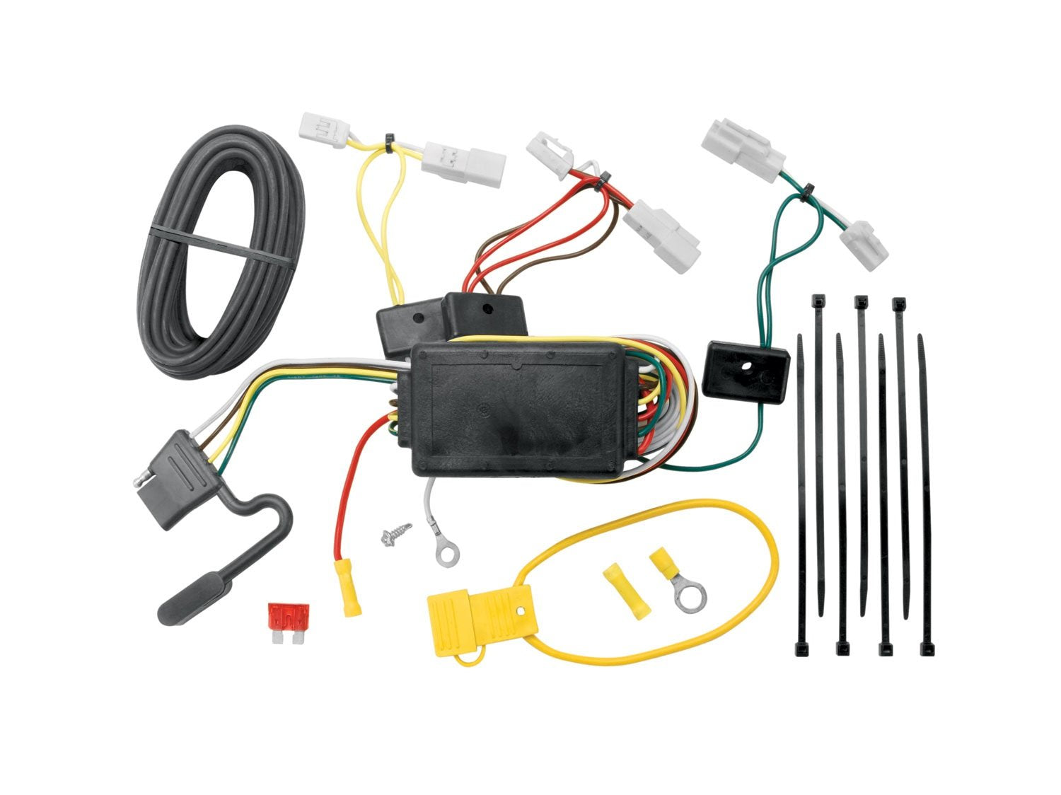 Tekonsha 118405 T-One T-Connector Harness, 4-Way Flat, w/Circuit Protected ModuLite Module, Compatable with 2014-2018 Mazda 3, 2