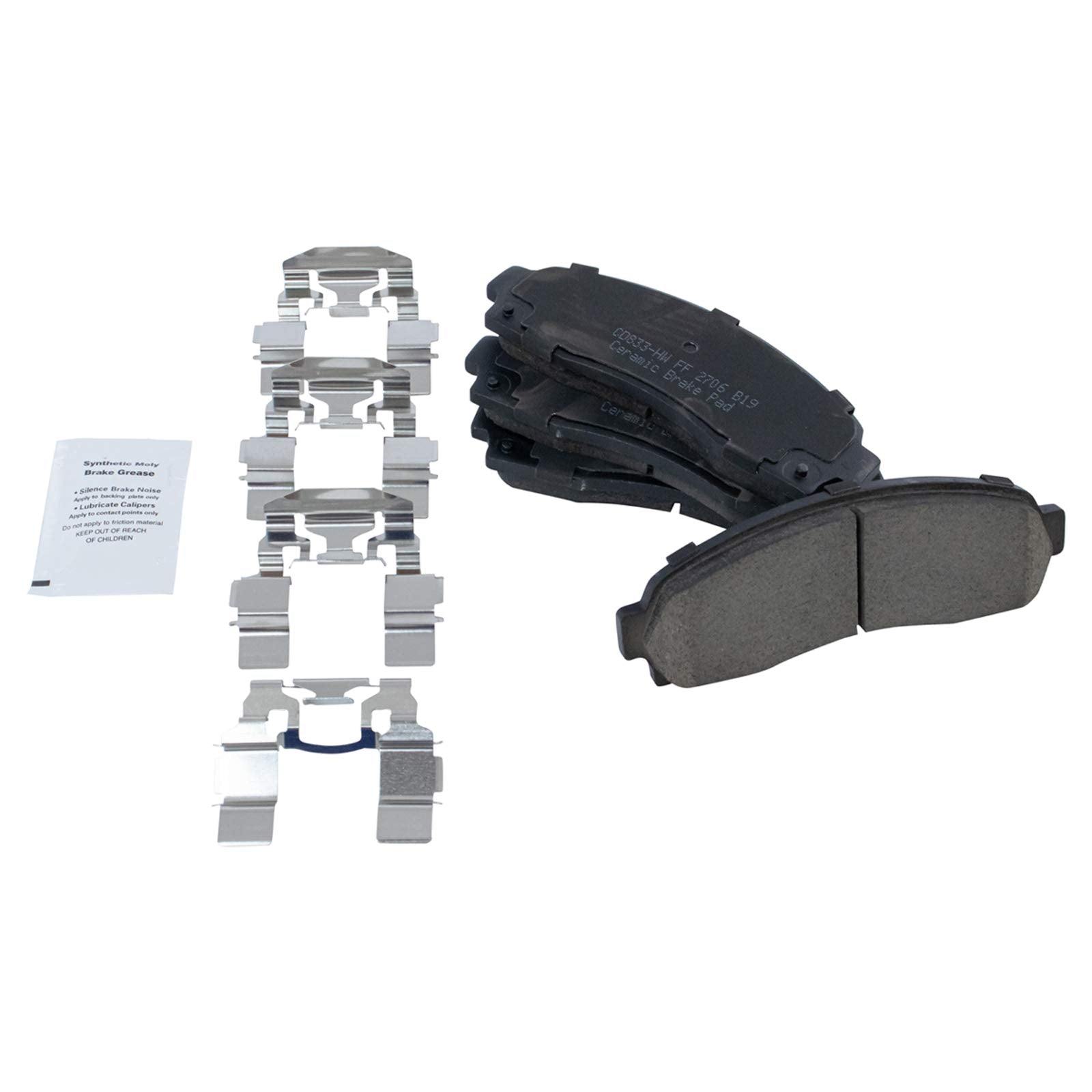 Trq Front Brake Pad & Rotor Kit Brake Pads Brake Rotor Ceramic Compatible With 2003-2011 Ford Ranger