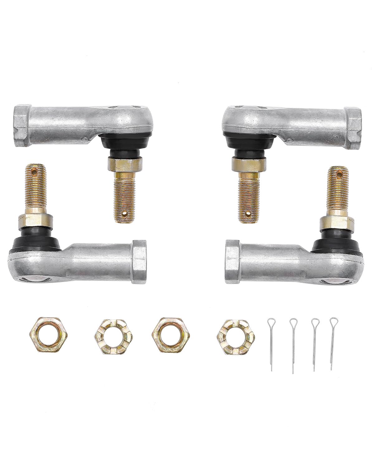 Gledewen Tie Rod End Kit, Compatible With 1997-2017 Honda Foreman 400/450 / 500, 2001-2017 Honda Foreman Rubicon 500, Two Sets B
