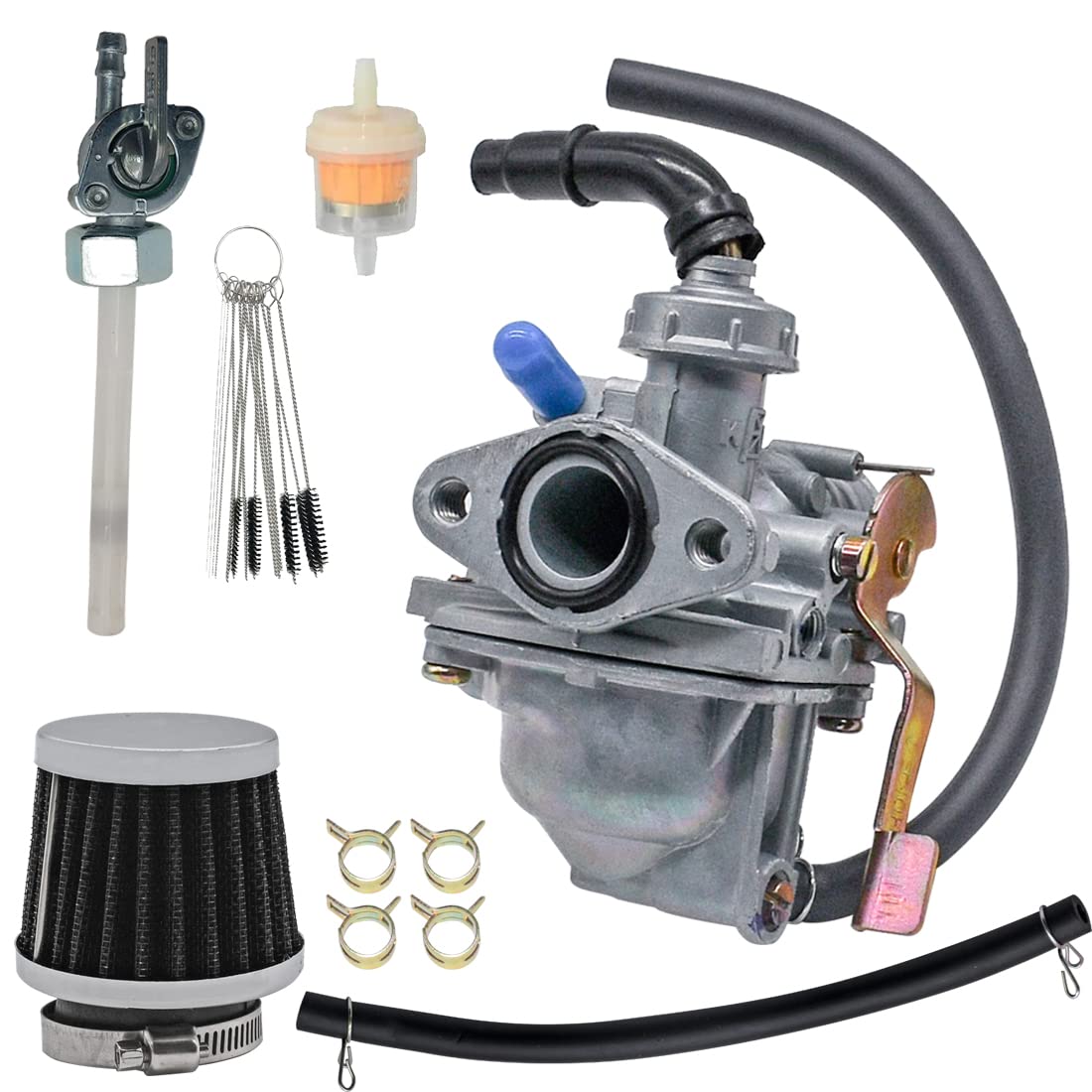 Jdllong Nc50 Carburetor For Honda Nc50 Express 1977-1981 38Mm Ed-1Cb71 Carb With Air Filter & Fuel Tank Cock Switch Petcock