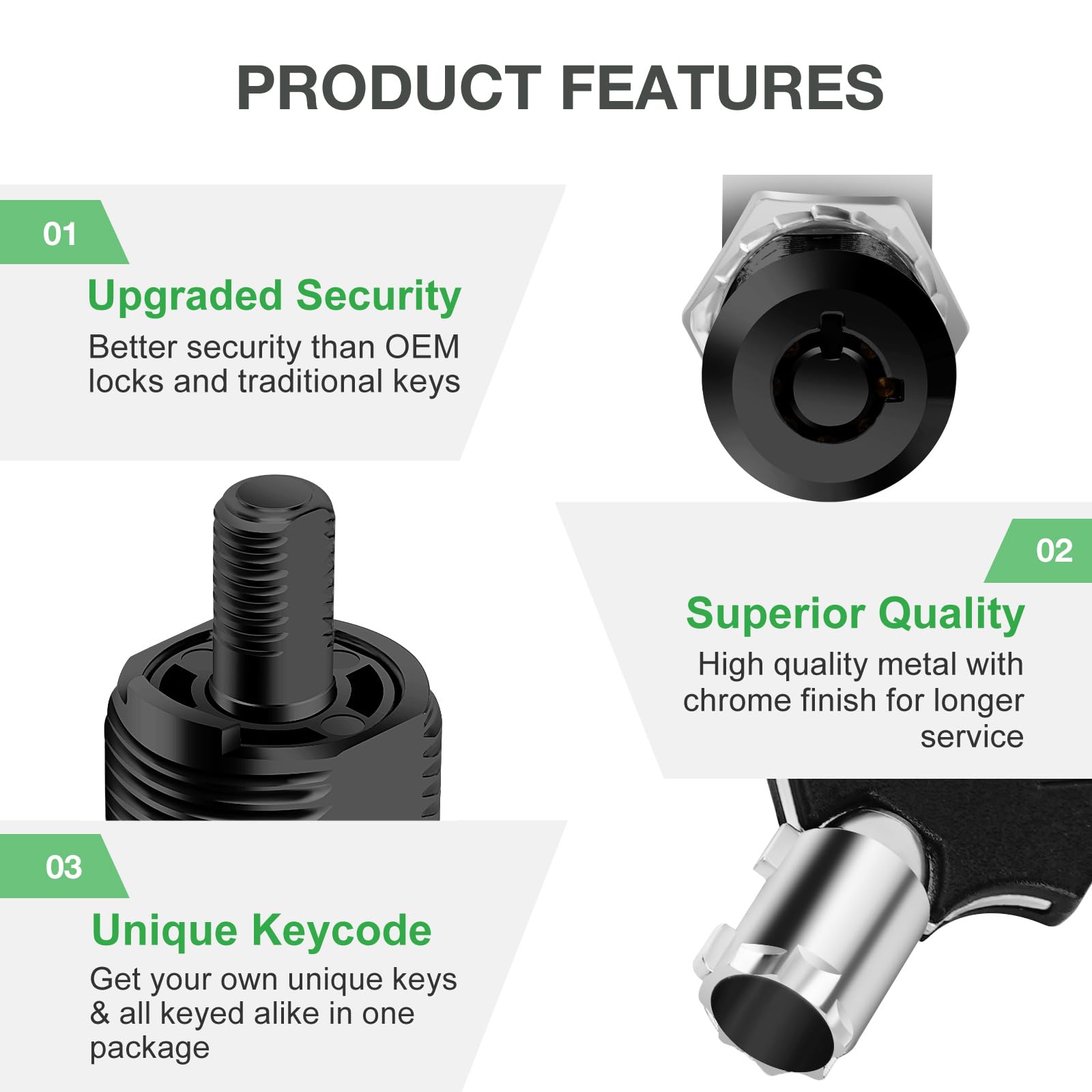 2 Pack Cabinet Lock With Keys, 7/8' Rv Storage Locks Keyed Alike, Rv Locks For Storage Door, Camper Cabinet Door Toolbox Lock Mailbox Rv Cam Locks With Manual (Black -2 Pack, 7/8 Inch)…