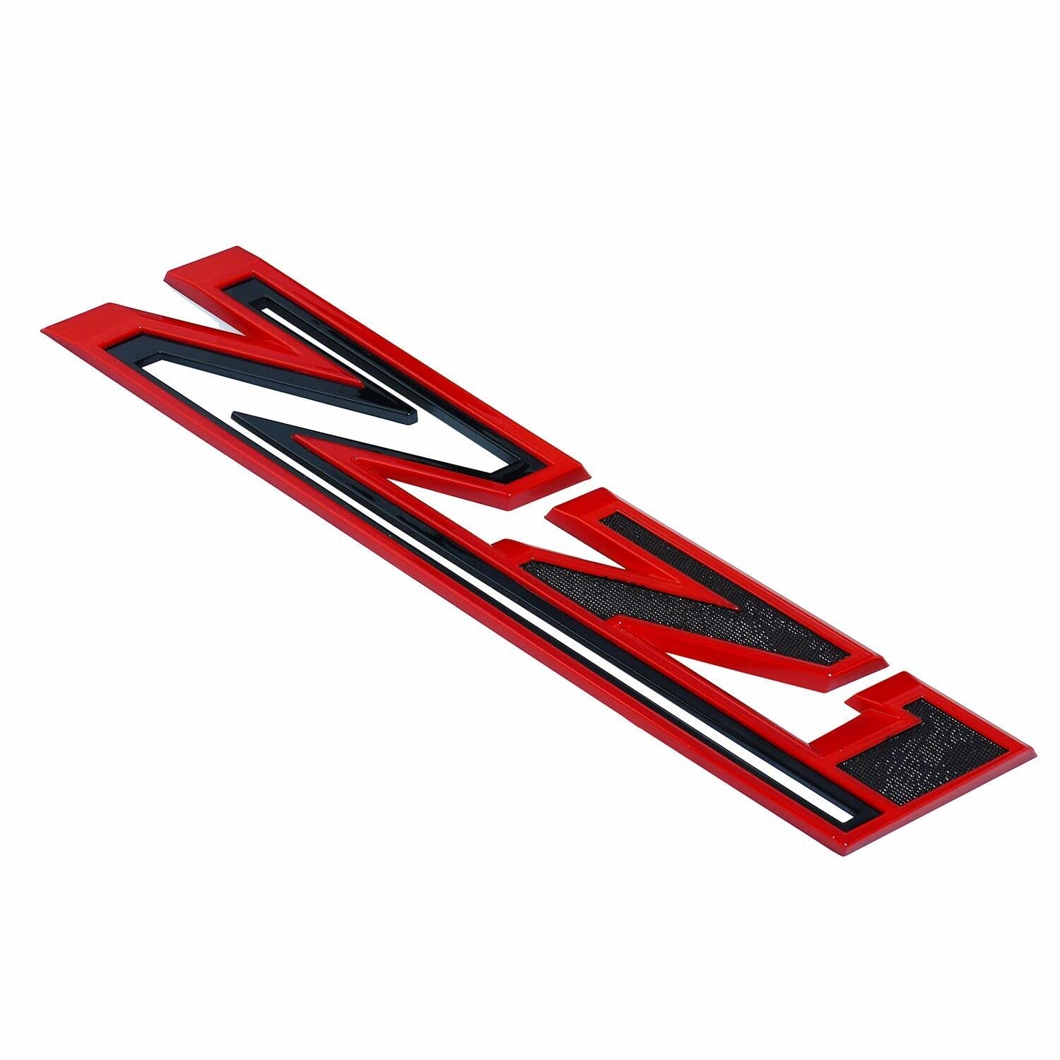 Aimoll 2X Large Z71 Fender Emblem Badge Decal Replacement for 2019-2021 Chevy Silverado - Black Red, Plastic Material