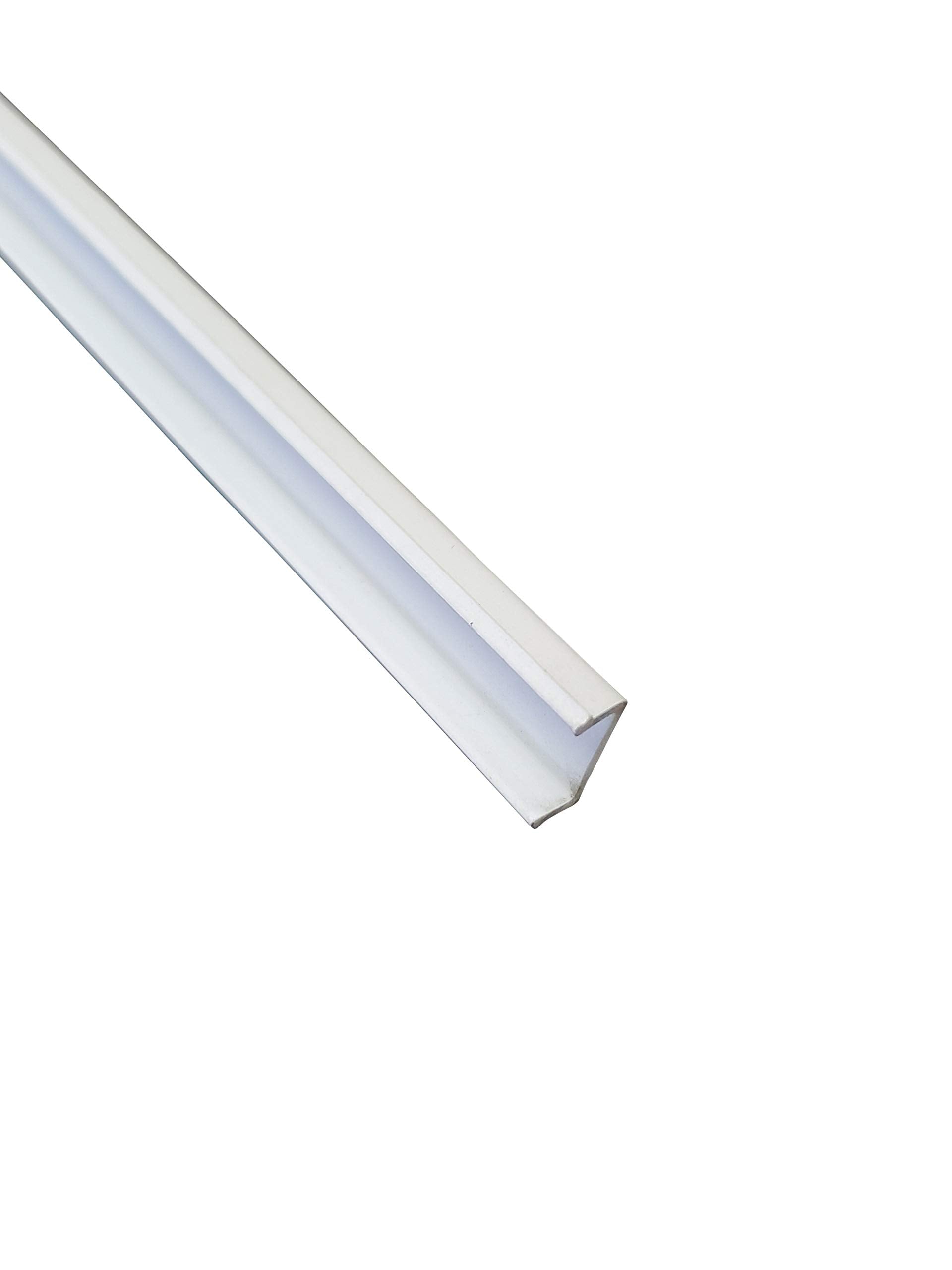 Professional EZ Travel Collection Motorhome Trailer 8' Rigid Insert Trim Screw Cover, Vinyl, Polar White