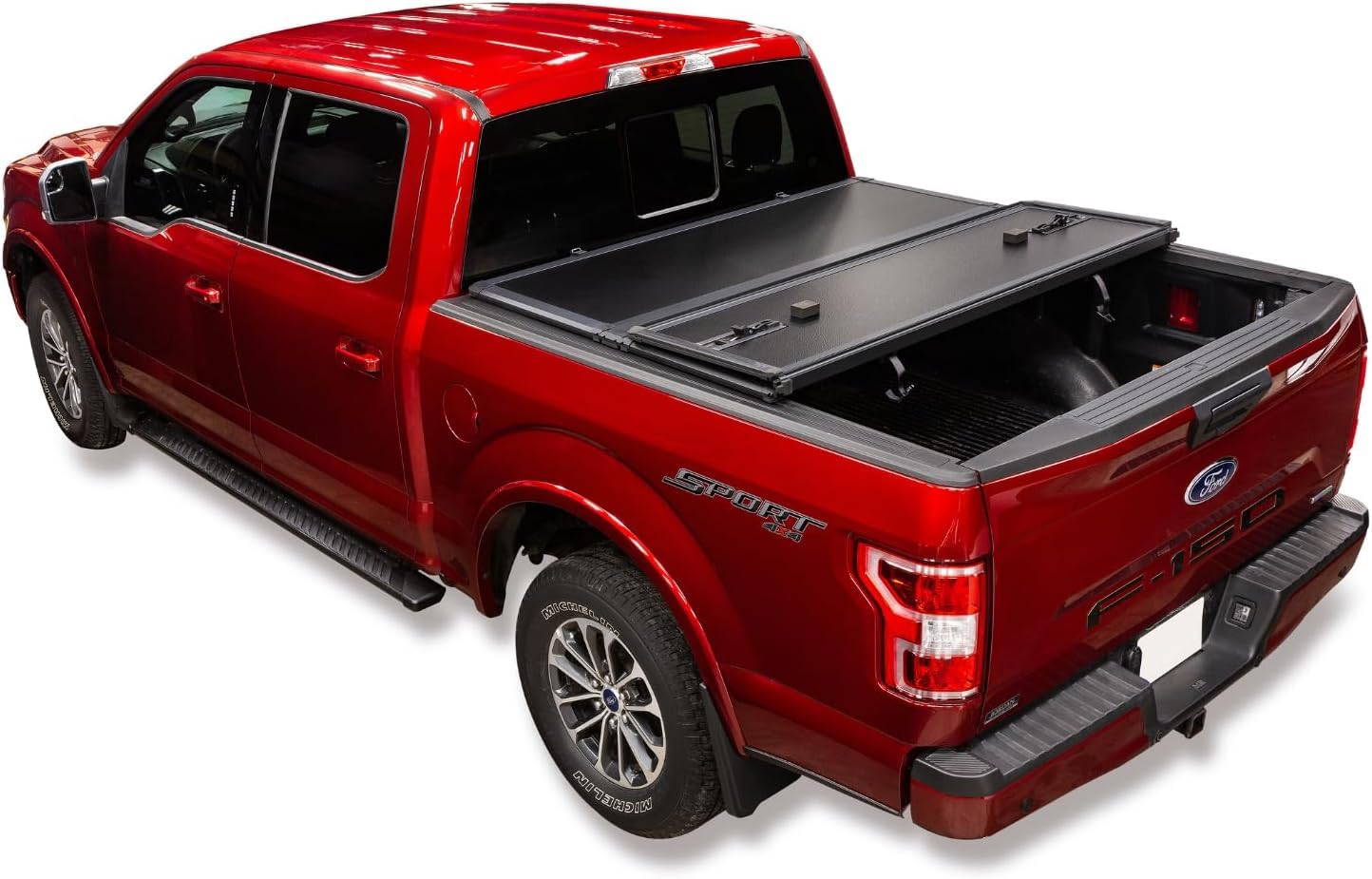 Leer Folditup | Fits 2014-2018 Gm Chevy Silverado/Gmc Sierra 1500 With 68 Bed | Hard, Quad-Folding, Low Profile Tonneau Cover
