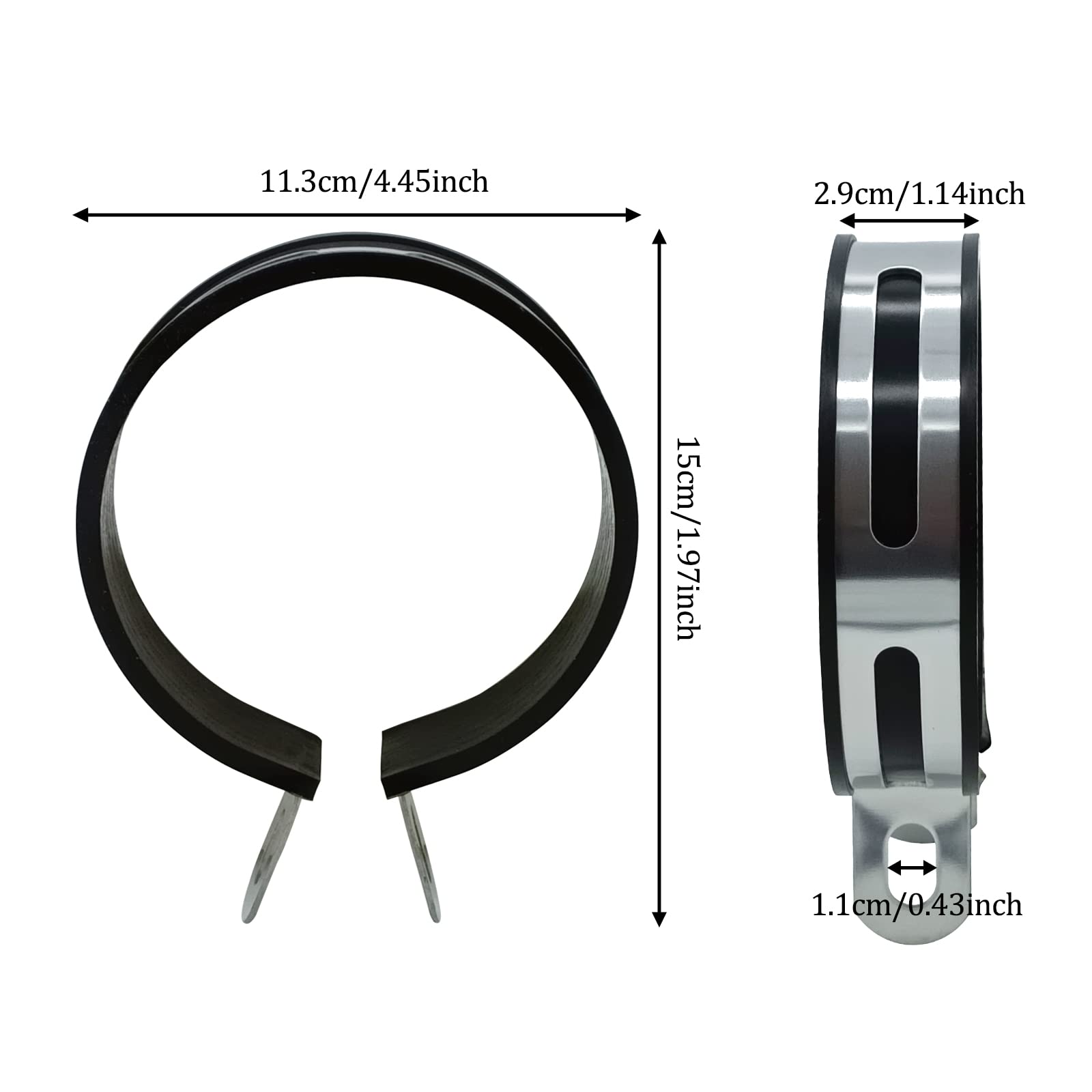 Universal Half Round Motorcycle Exhaust Clip Motorcycle Exhaust Muffler Pipe Bracket Motorcycle Exhaust Hanger Bracket Muffler P