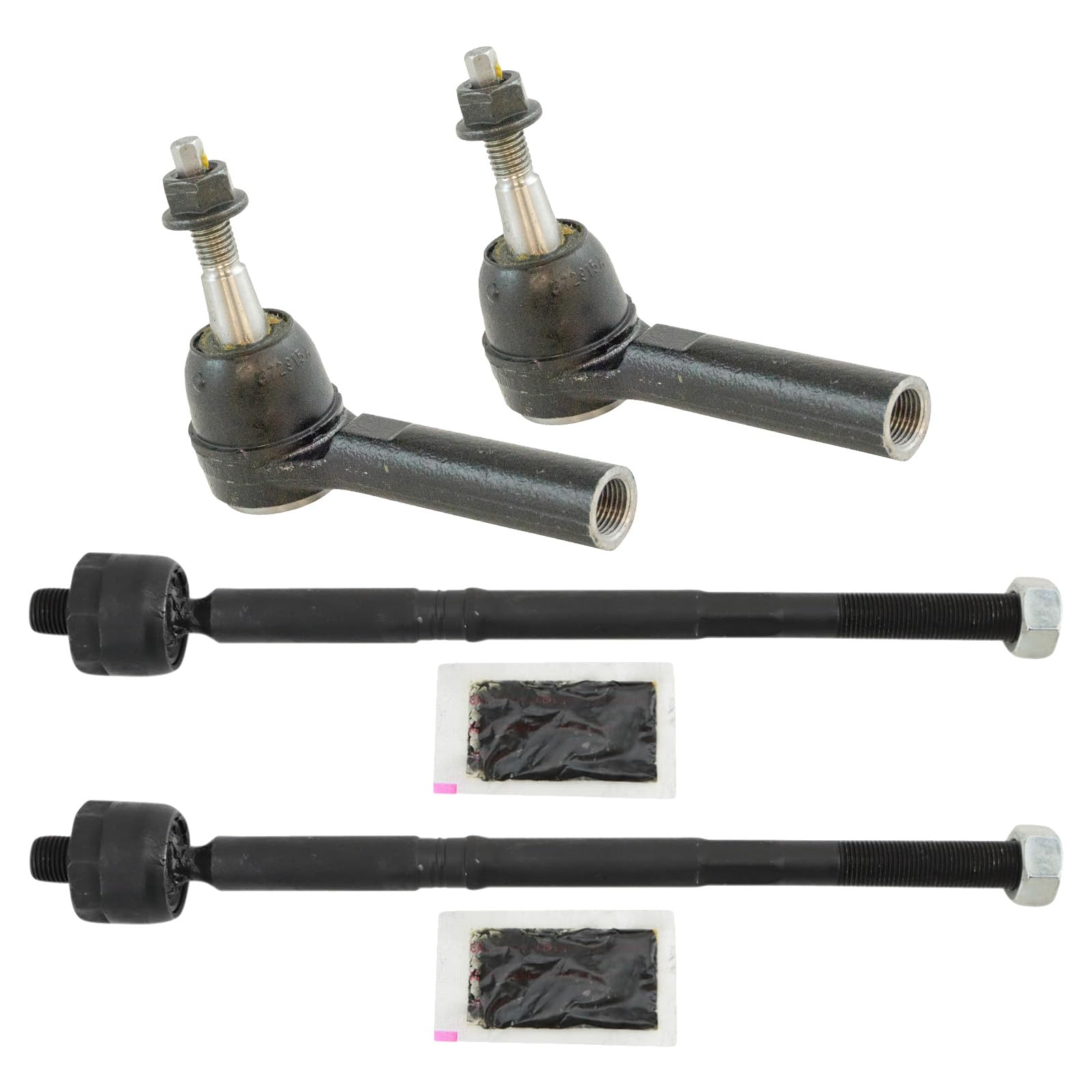 Trq Front Inner And Outer Tie Rod Set Compatible With 2011-2016 Buick Lacrosse 2012-2017 Regal 2014-2019 Chevrolet Impala 2013-2