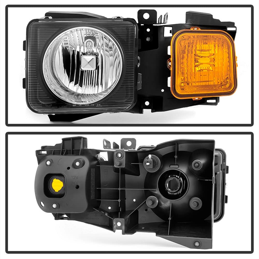 Acanii - For 2006-2010 Hummer H3 H3T Headlights Headlamps Aftermarket Driver + Passenger Side 06-10 Pair