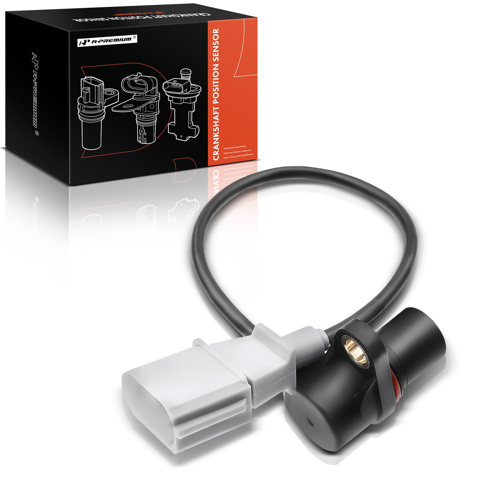 A-Premium Engine Crankshaft Position Sensor Compatible With Audi A3 2006-2008, A4 2005-2009, Tt Quattro & Volkswagen Beetle 2001