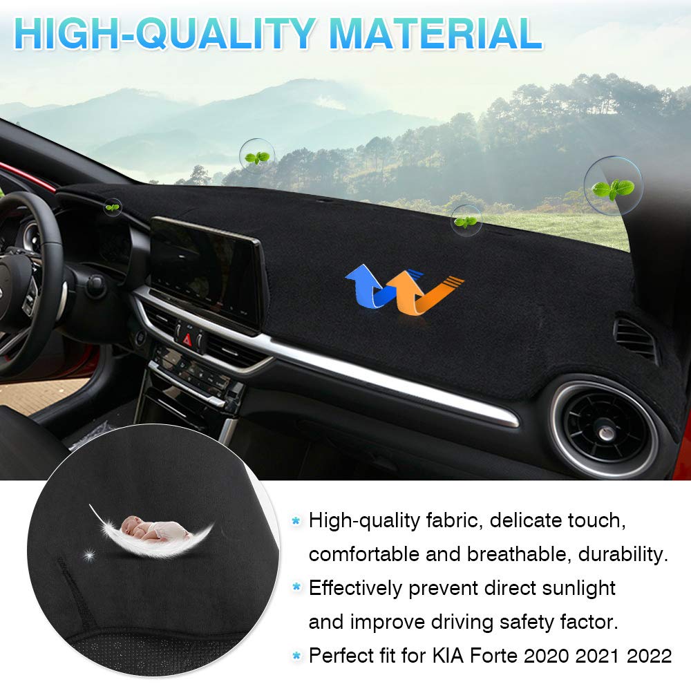 Autorder Custom Fit For Dashboard Mat Cover Kia Forte 2019 2020 2021 2022 2023 Accessories Dash Cover Nonslip Dashboard Mat Prot