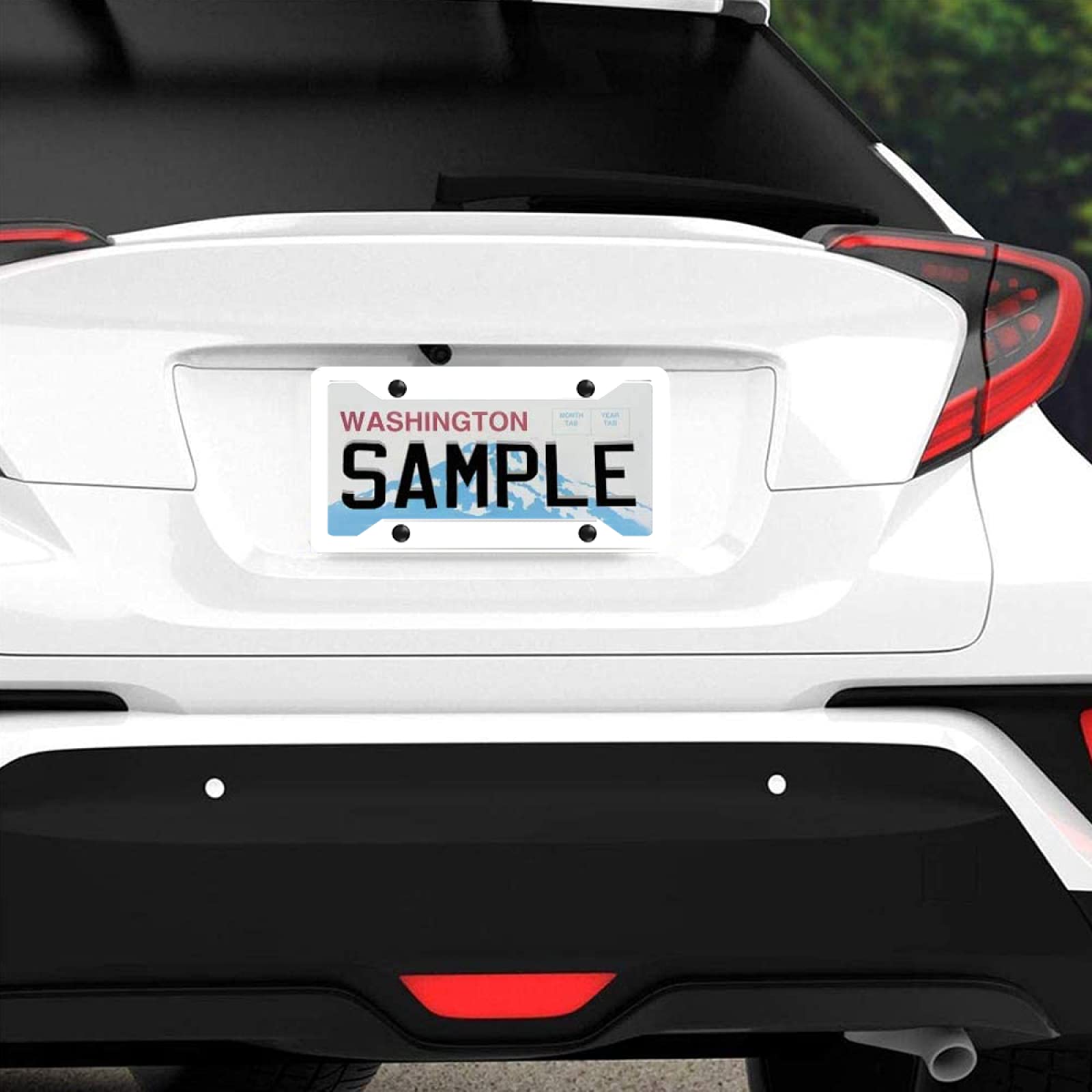 Gay Rainbow Strip License Plate Frame Stainless Steel Car Accessories Personalized License Plate Fits Standard U.S. Vehicles Siz