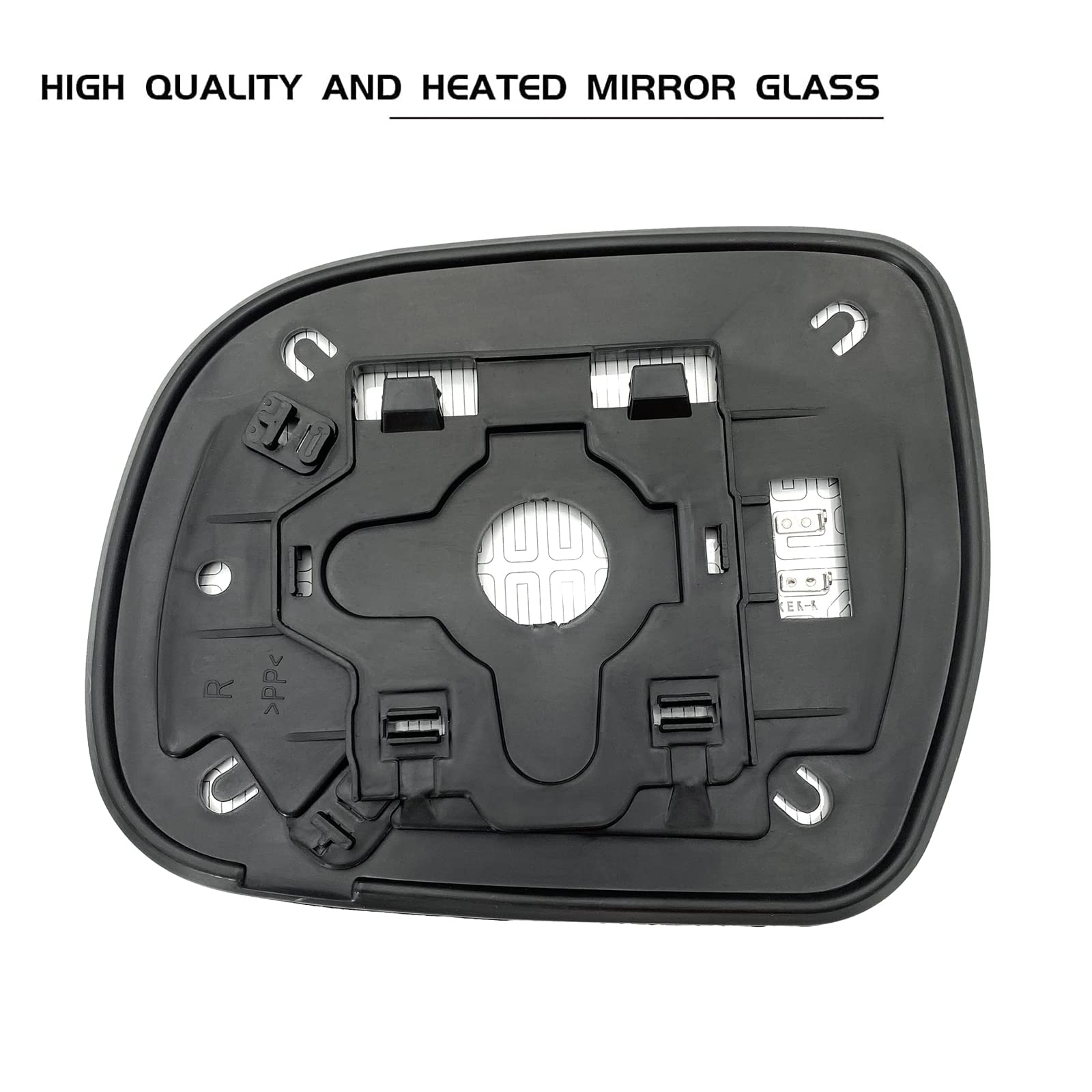 SKARUMMER Heated Mirror Glass Replacement - Passenger Right Side for 2004-2009 Lexus RX330 RX350 RX400h, Black, ABS, Model AB-7002273SR