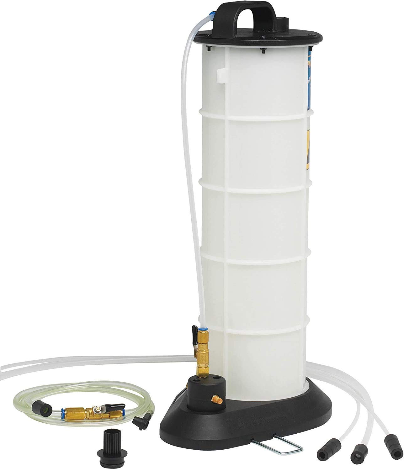 Mityvac MV7300 Pneumatic 2.3 Gallon Venturi Vacuum Pump Fluid Evacuator, Uses Compressed Air, Chemical-Resistant Polyethylene, A