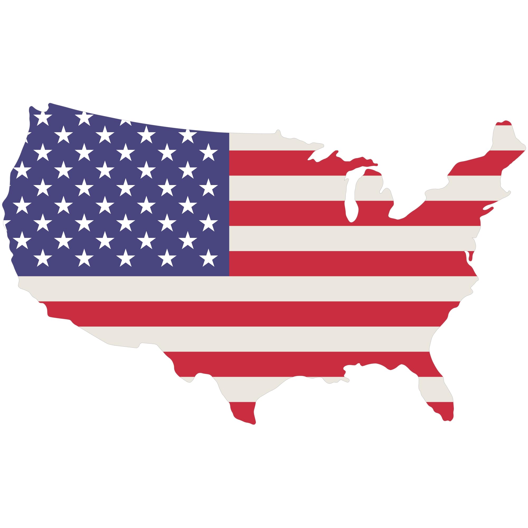 Stickios American Flag Decal - Patriotic Vinyl Bumper Sticker for Cars, Trucks & Vehicle Windows - Made in USA - USA Map Cutout 