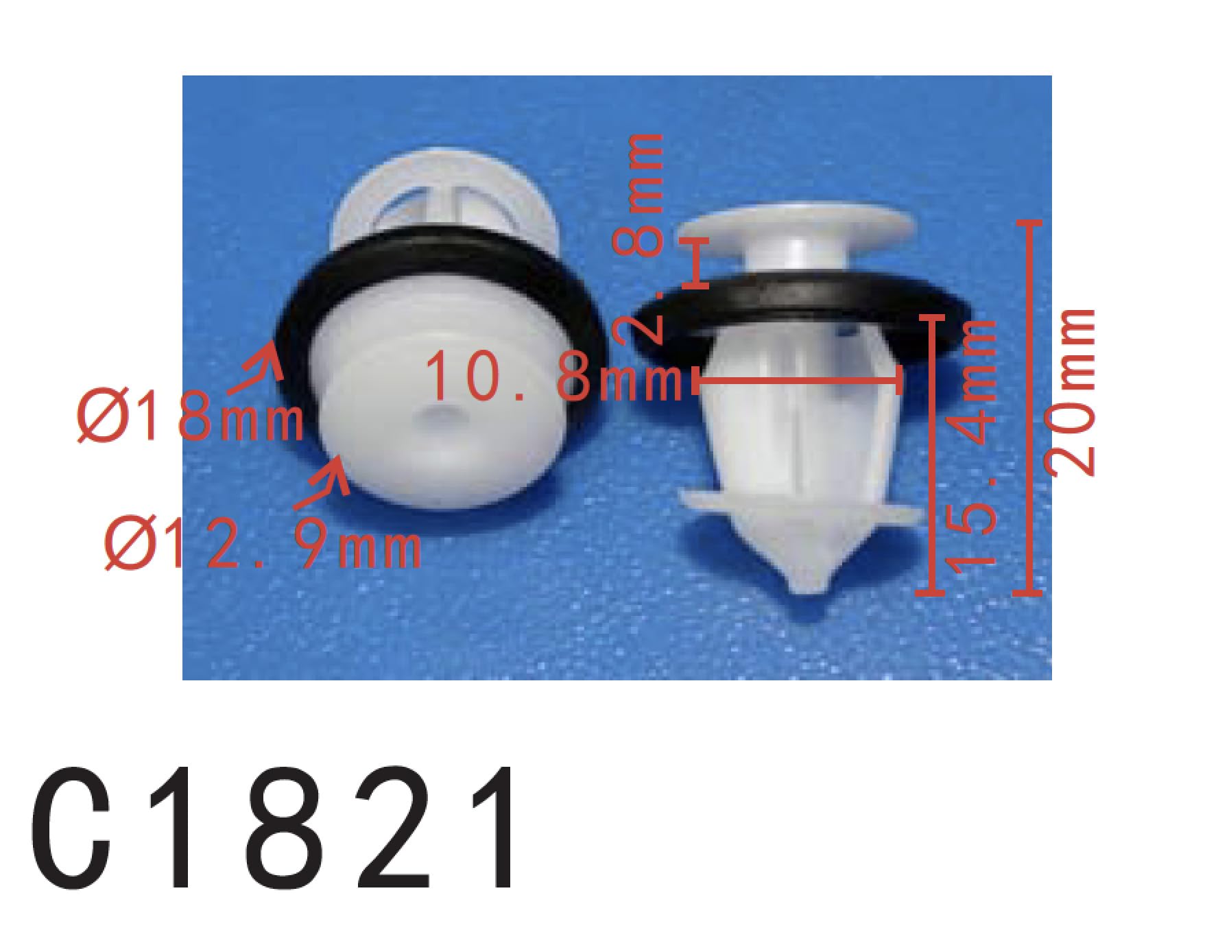 Autobahn88 Door Trim Panel Clip, Compatible With Toyota (Oem: 677730E020) (Pack Of 20)
