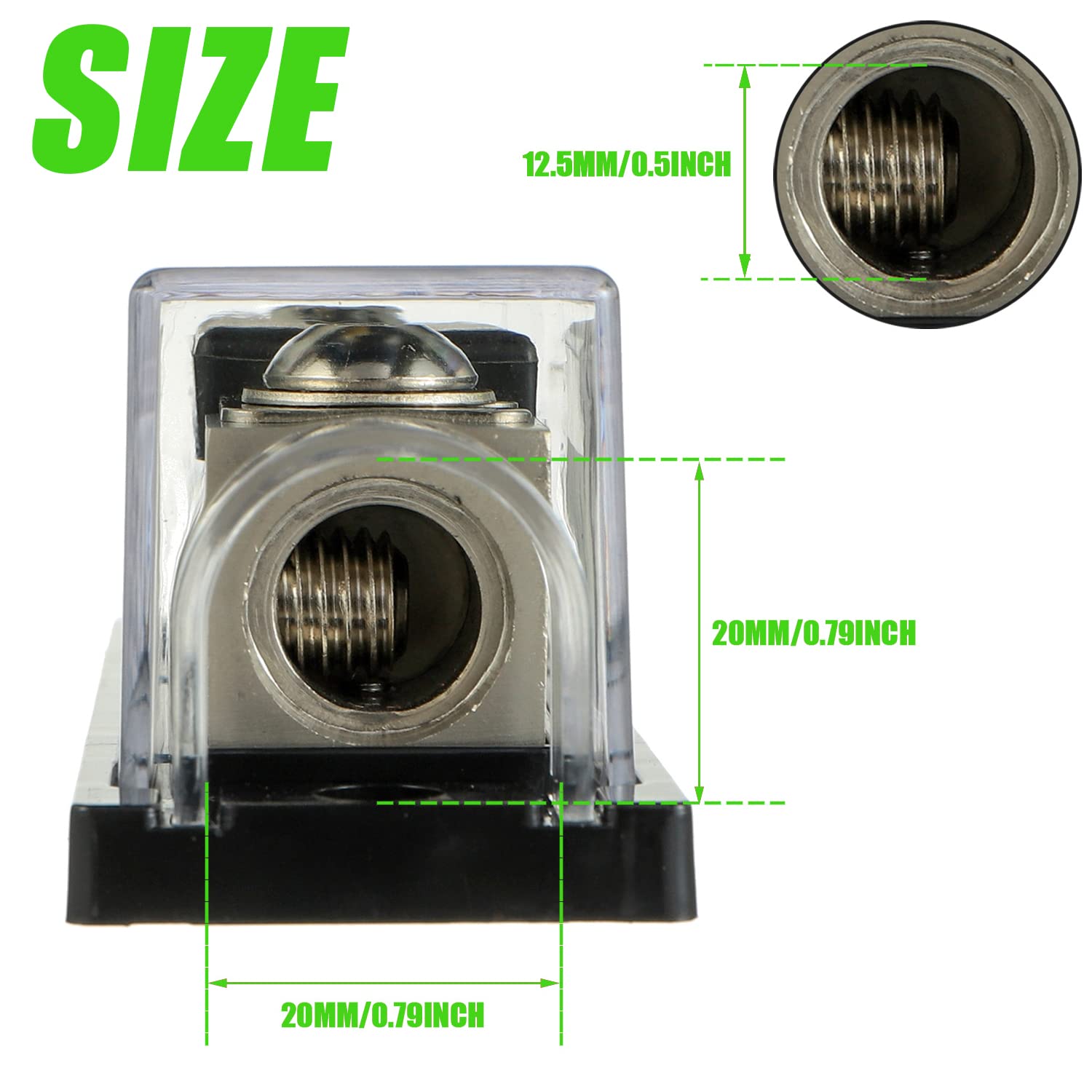 SIGANDG 0/2/4 Gauge AWG Inline ANL Fuse Holder with 300 Amp Fuse