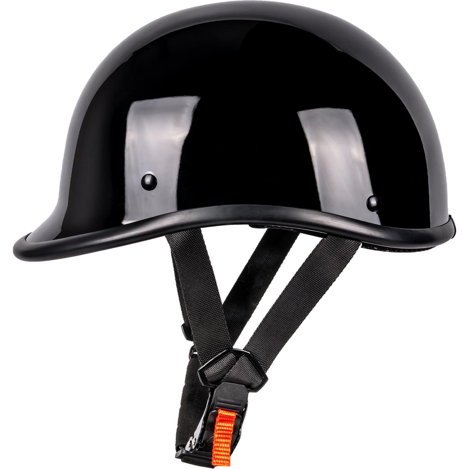 Yesmotor Vintage Motorcycle Half Helmet - Lightweight DOT Approved, Large, Light Black, Open-Face Design, Plastic