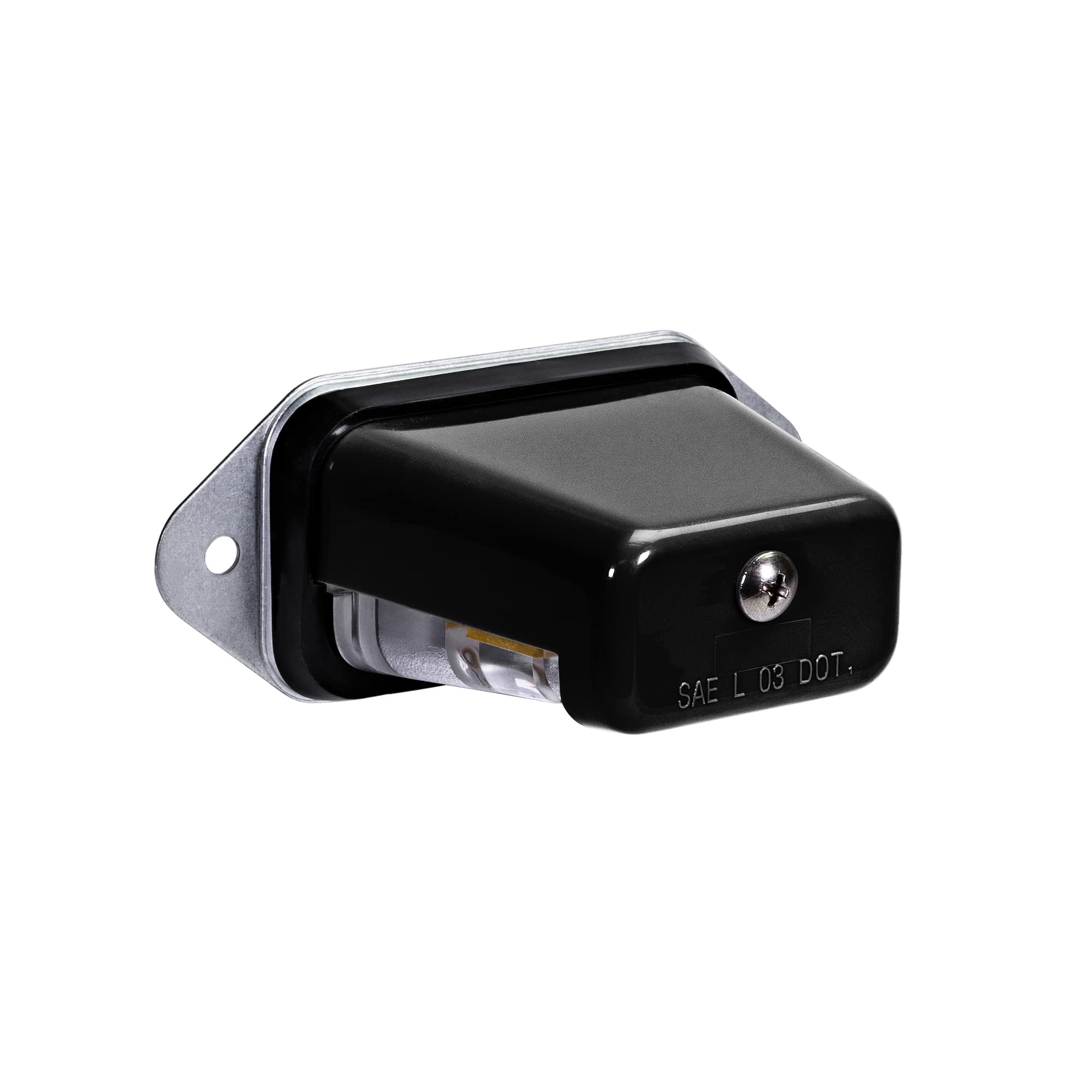 TRUE MODS Black LED License Plate Light for Boat Trailer [Surface Mount] [DOT FMVSS 108] [SAE L] [Waterproof] [12V DC] Universal