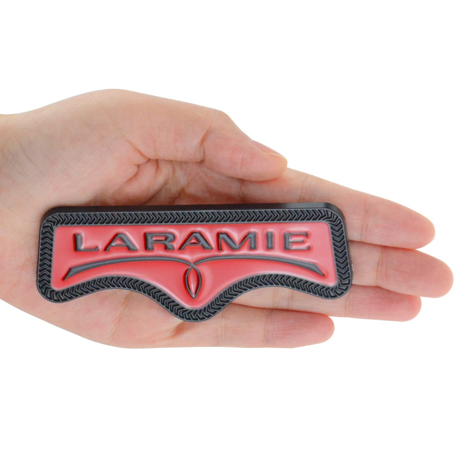 EmbRoom 3D LARAMIE Badge Nameplate Tailgate Sticker Decal Replacement for Ram 1500/2500/3500 - Chrome, Acrylonitrile Butadiene Styrene