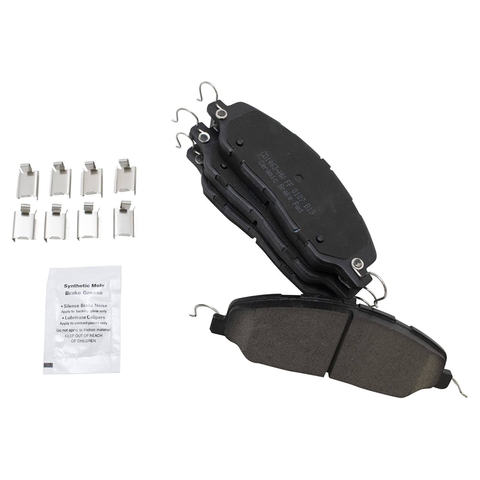 TRQ Front Brake Pads Ceramic Compatible with 2011-2014 Ford Mustang
