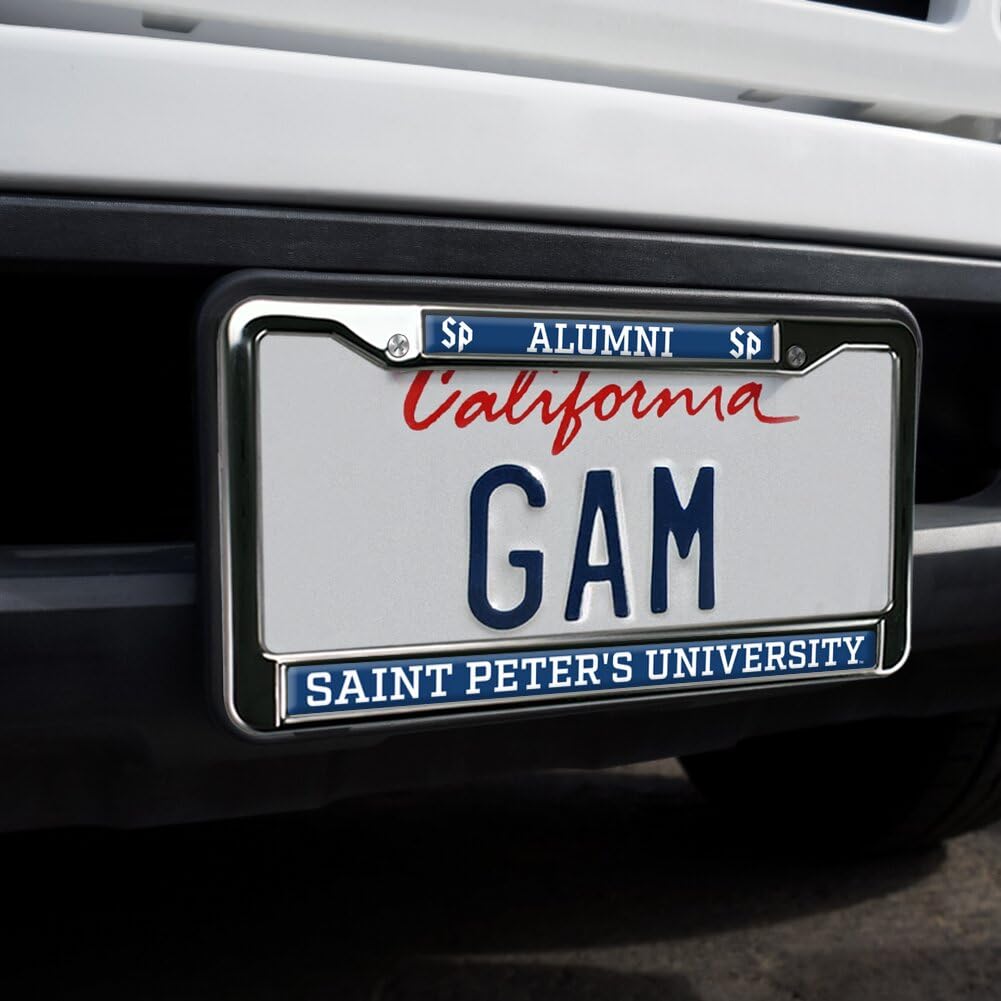 GRAPHICS & MORE Metal License Plate Frame - Saint Peter's Peacocks Alumni Full Size Standard