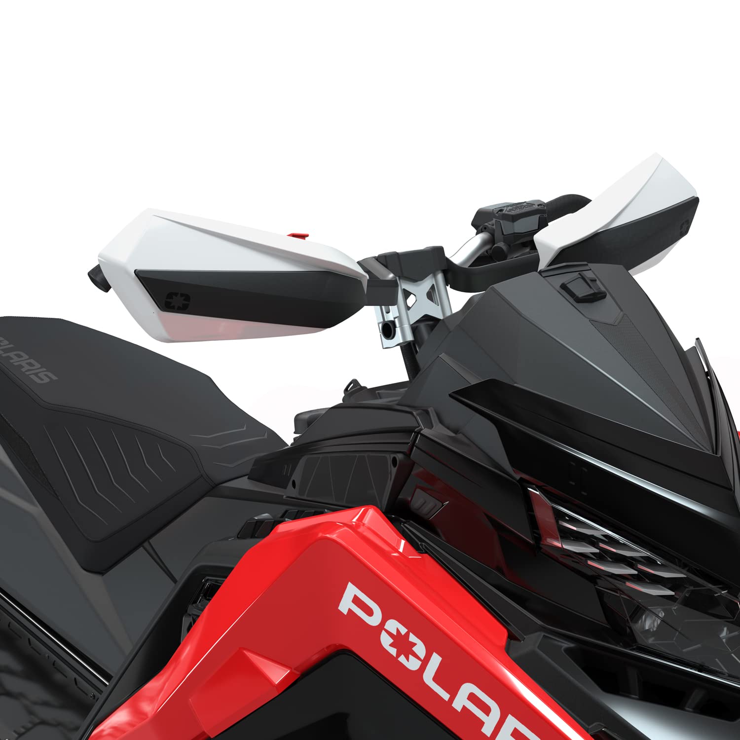Polaris Snowmobile Matryx Defend Handguards, Pair, White Lightning, For Specific Switchback Assault 146, Switchback Xc 146, Indy