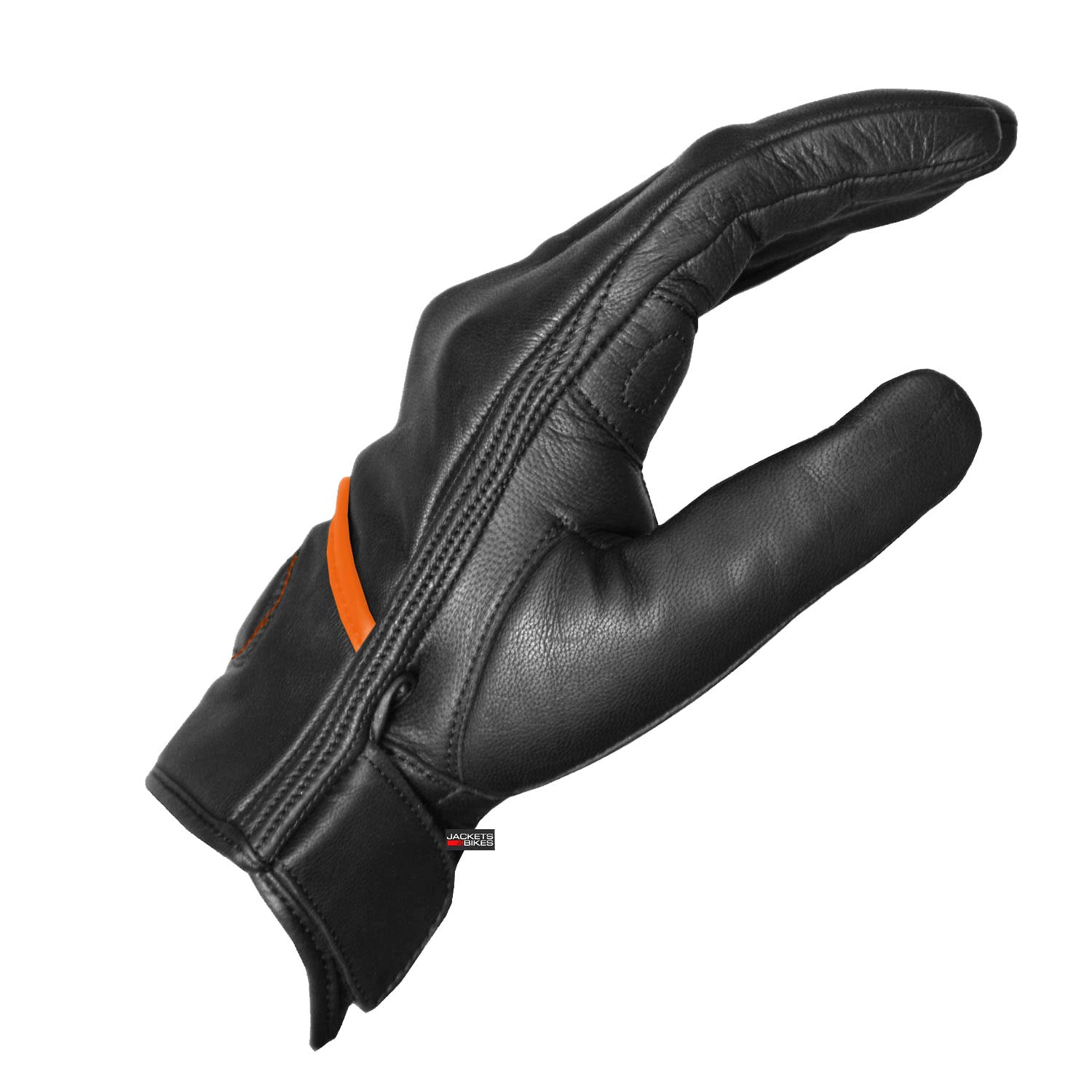 Jackets 4 Bikes Men'S Premium Leather Street Motorcycle Protective Cruiser Biker Gel Gloves Blackorange Xxl