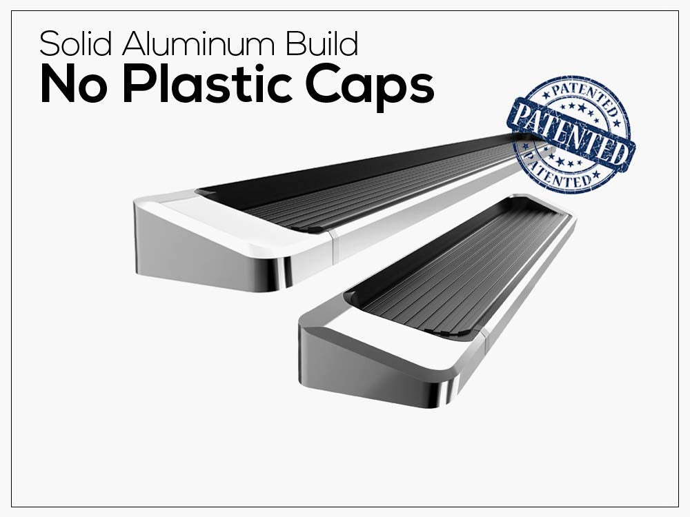 APS Running Boards Nerf Bars for Ford Transit 2015-2026, 6" Aluminum Silver, Model IB-FR405L, 3-Door (Excludes E-Transit 202