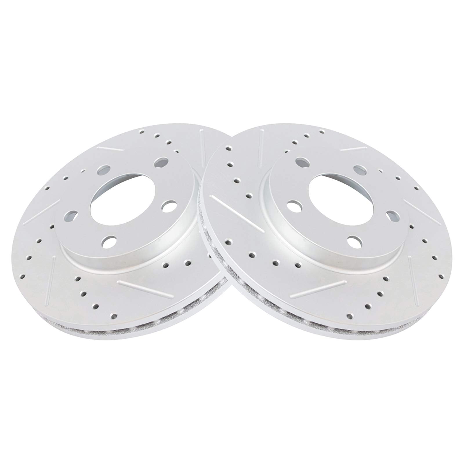 Trq Front Performance Brake Rotors Set Premium G-Coated Compatible With 1994-2004 Ford Mustang