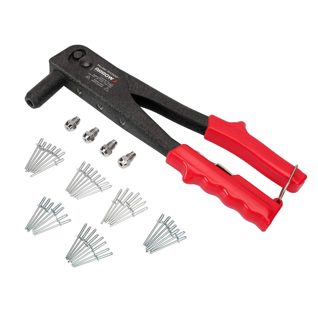 Arrow Heavy Duty Riveter Kit, Professional Pop Rivet Gun With Assorted 120 Rivets