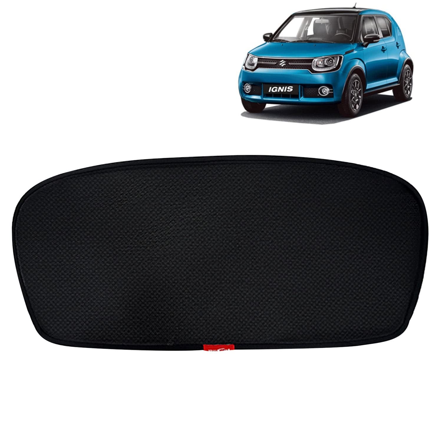Kingsway Cotton Ignis Car Sun Shade Rear Windshield Non Magnetic Fix Type Curtain for 2016 Onwards Model, Compatible with Maruti