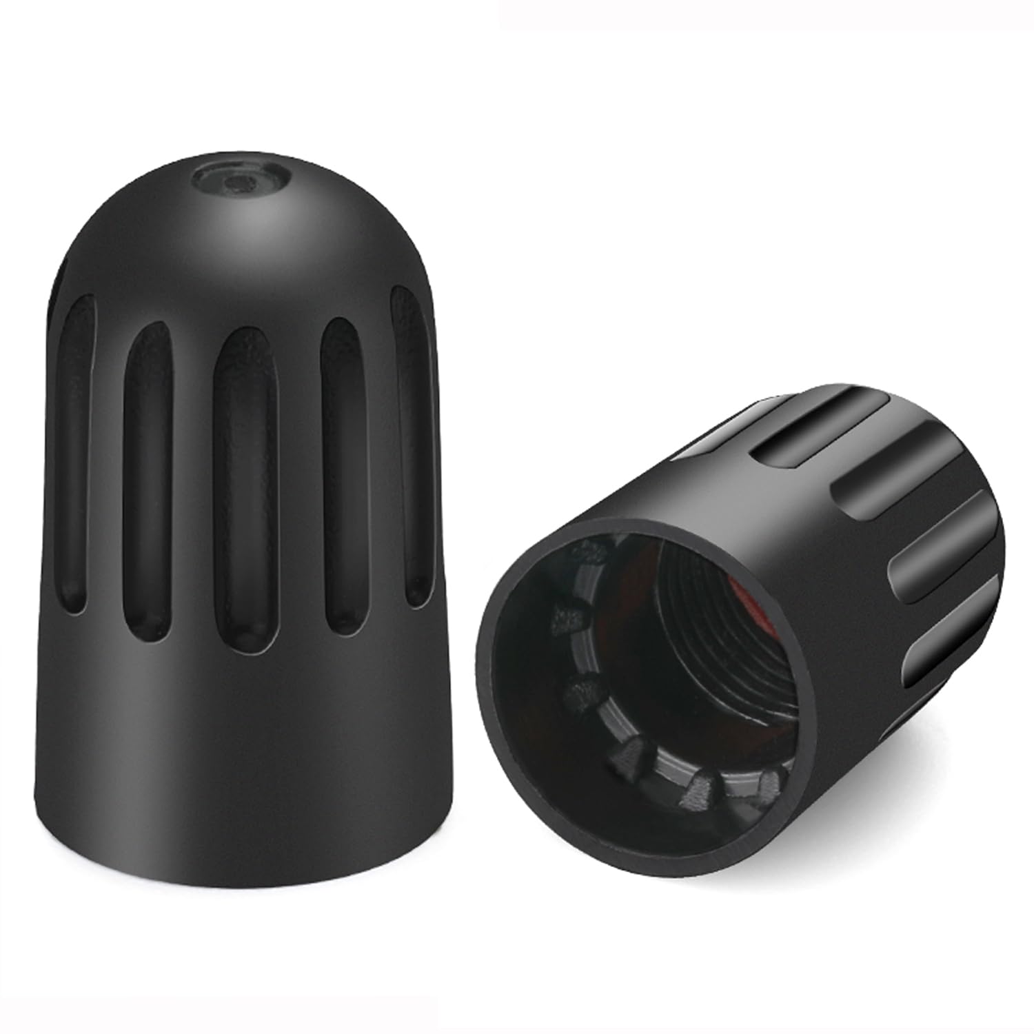 Black Tpms Plastic Tire Valve Stem Caps With Rubber Seal Universal Long Air Valve Stem Caps For Tpms20008 Rubber Valve, Airtight