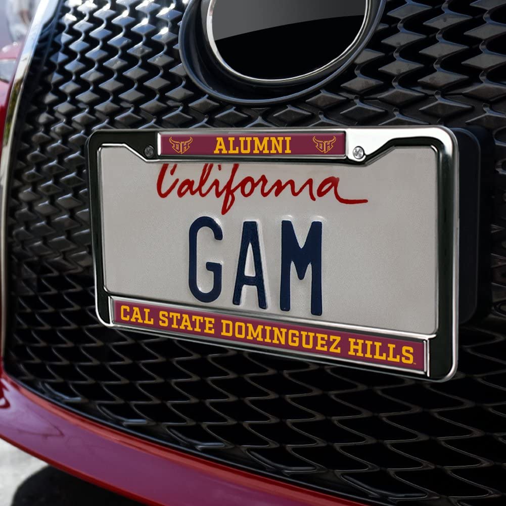 Cal State Dominguez Hills Alumni Logo Full Size Standard License Plate Metal Frame
